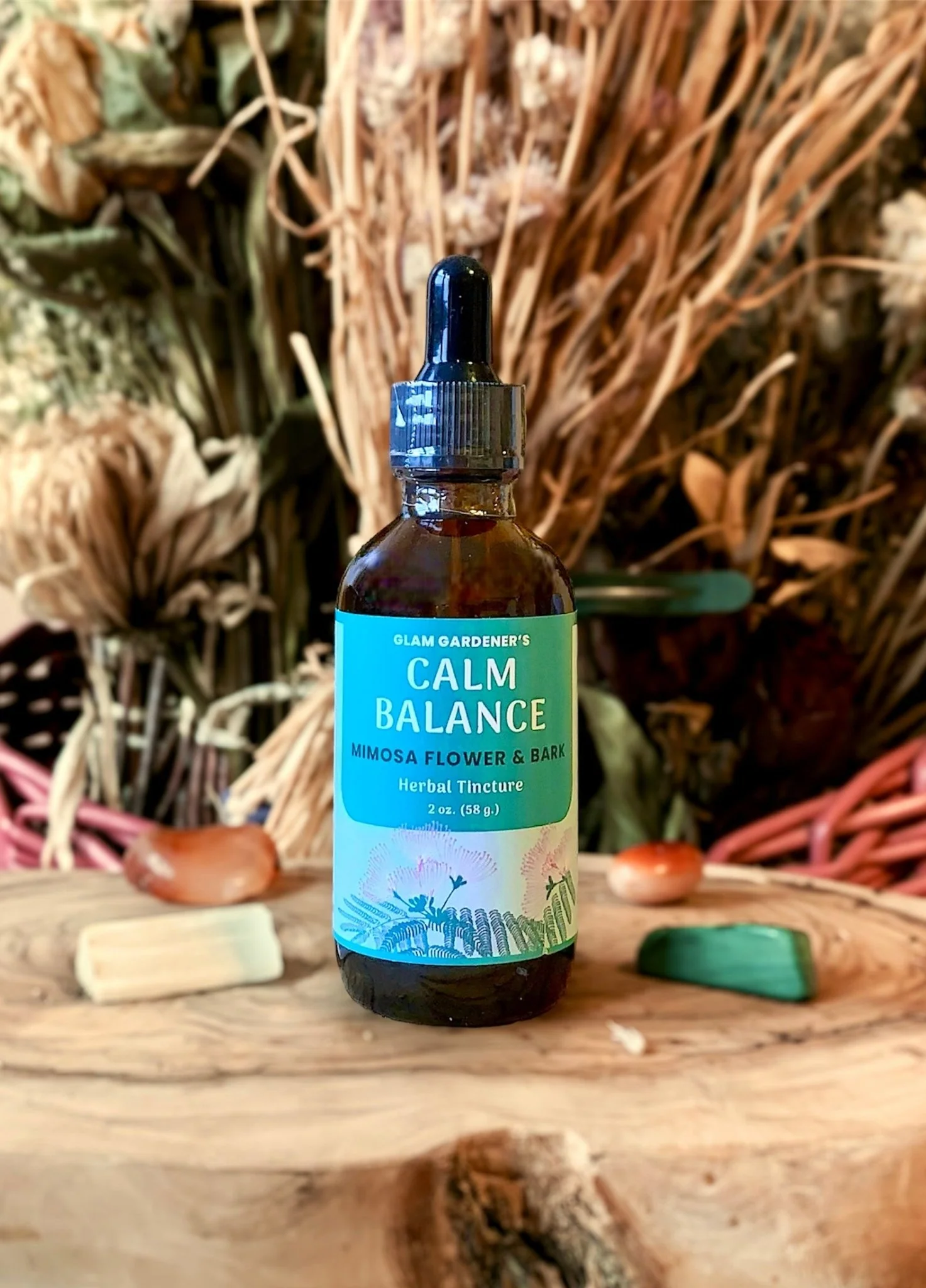 Calm Balance: Mimosa Flower & Bark Herbal Tincture - Image 3