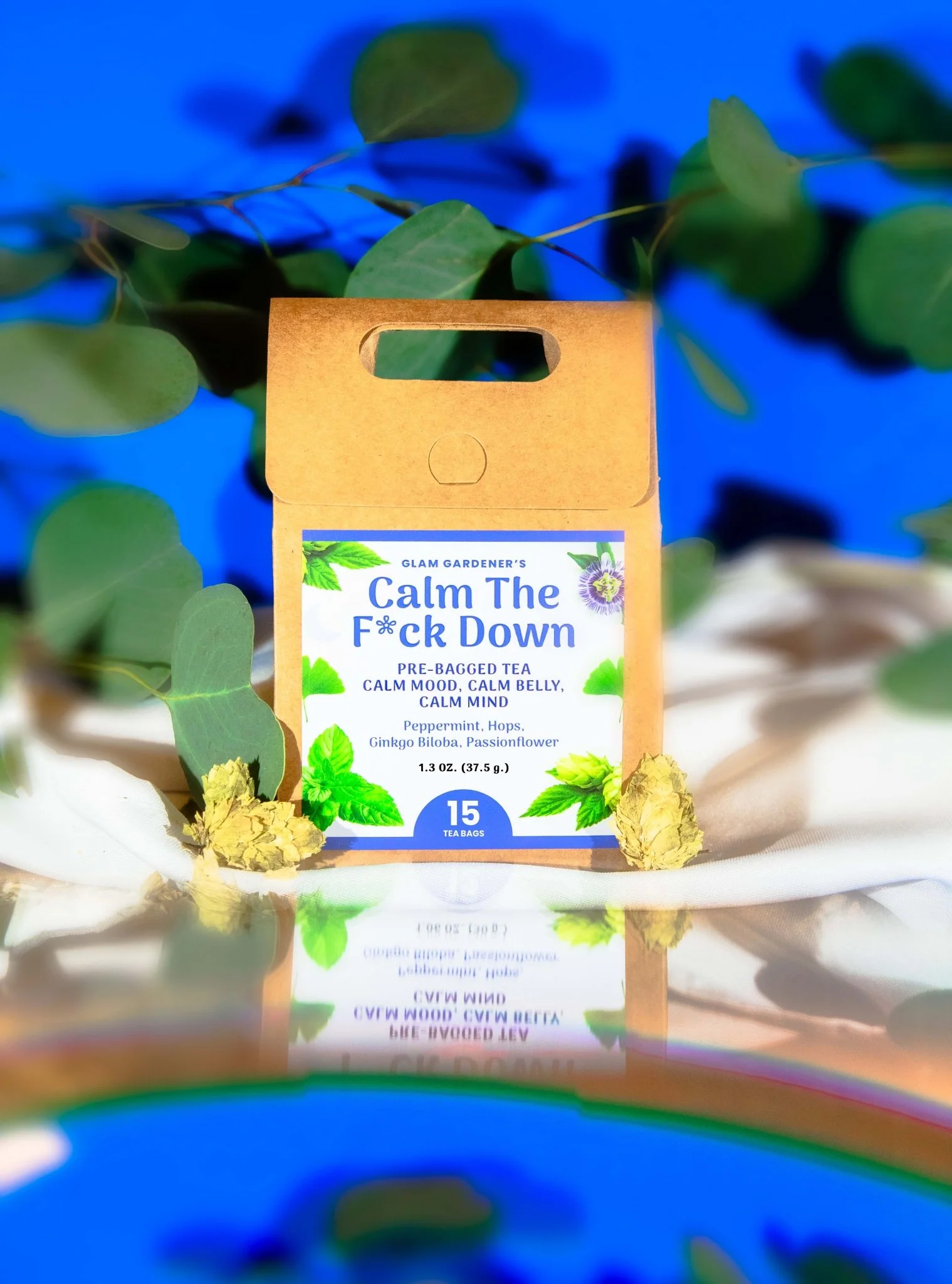 CALM THE F*CK DOWN | Herbal tea for a calm mood, calm belly, and calm mind • pre-bagged