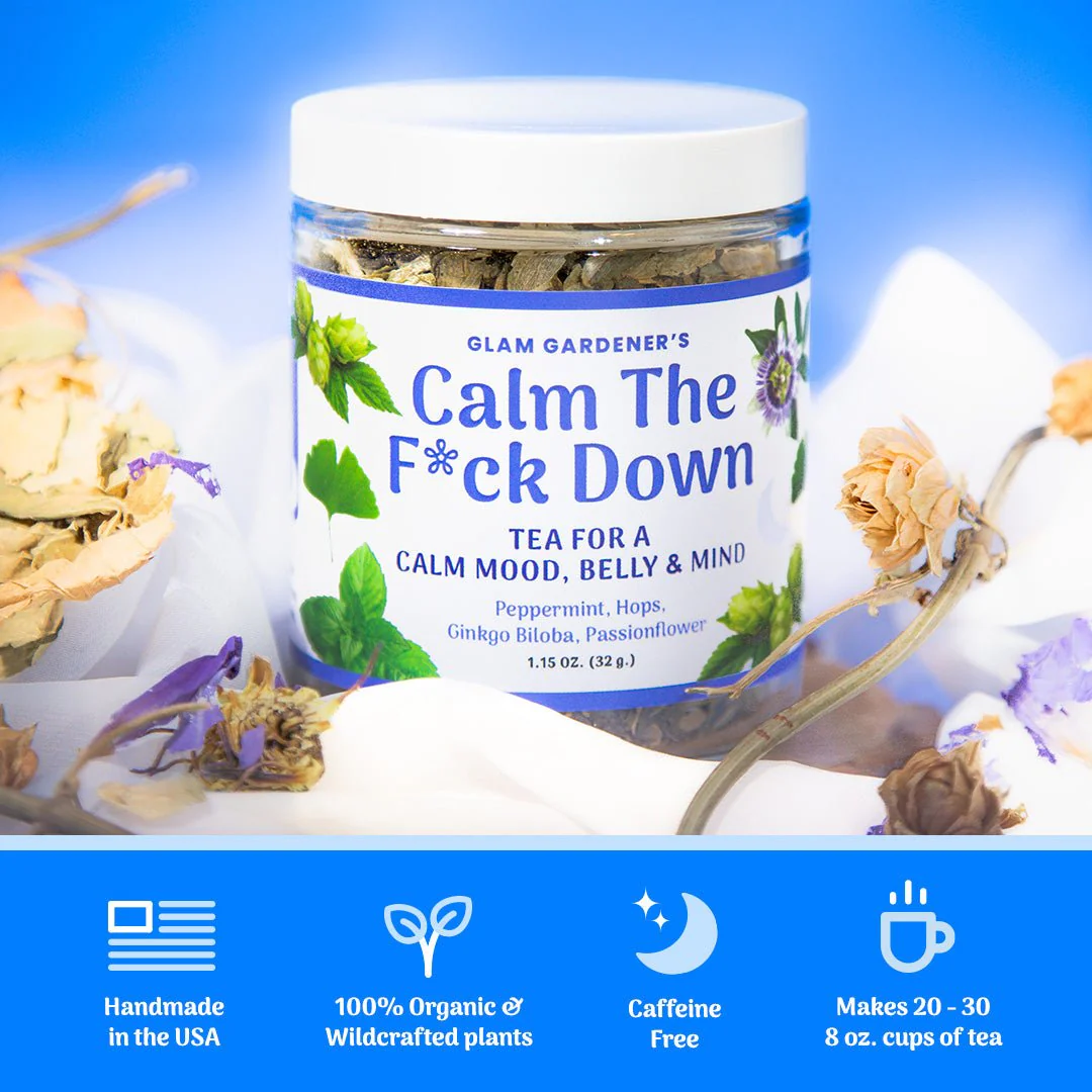CALM THE F*CK DOWN • Loose leaf herbal tea for a calm mood, calm belly, and calm mind - Image 2