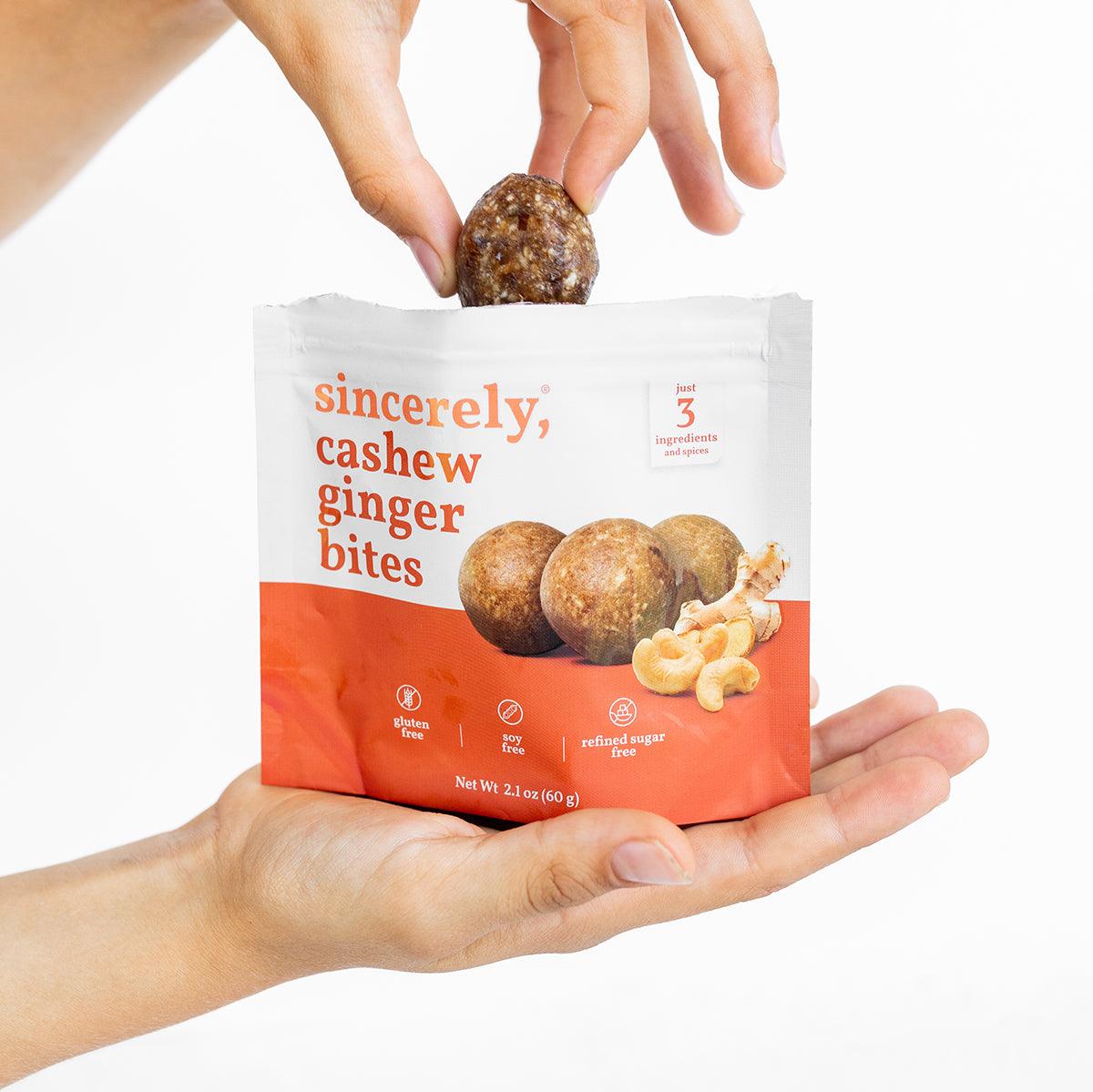 Cashew Ginger Bites – 6 Pack | Gluten Free Dairy Free Snacks - Image 2