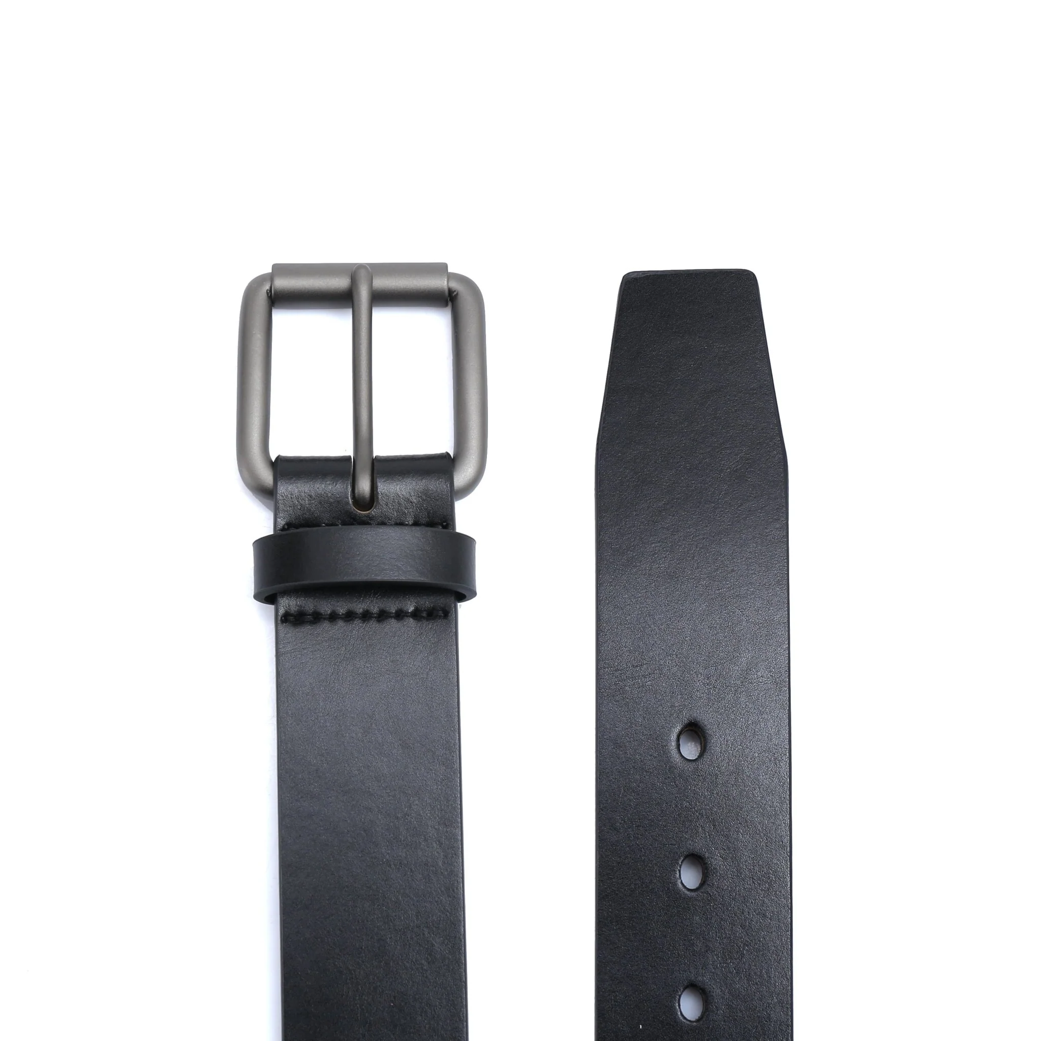 Casual belt w/ Roller buckle in Gunmetal (30-36) - Image 5