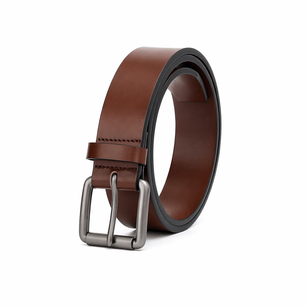 Casual belt w/ Roller buckle in Gunmetal (30-36) - Image 7