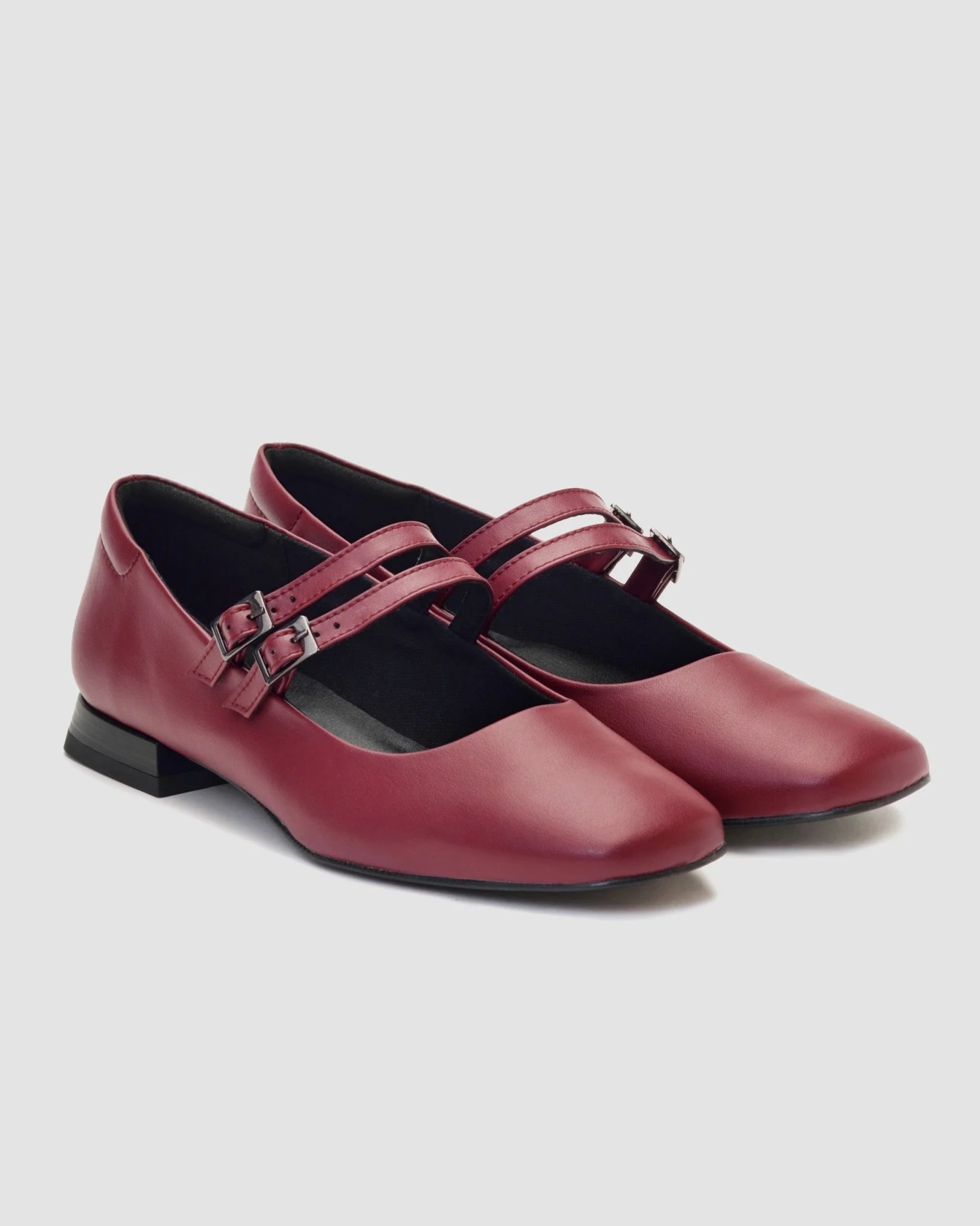 Cherry Mary Jane Pumps burgundy ballerinas - Image 3