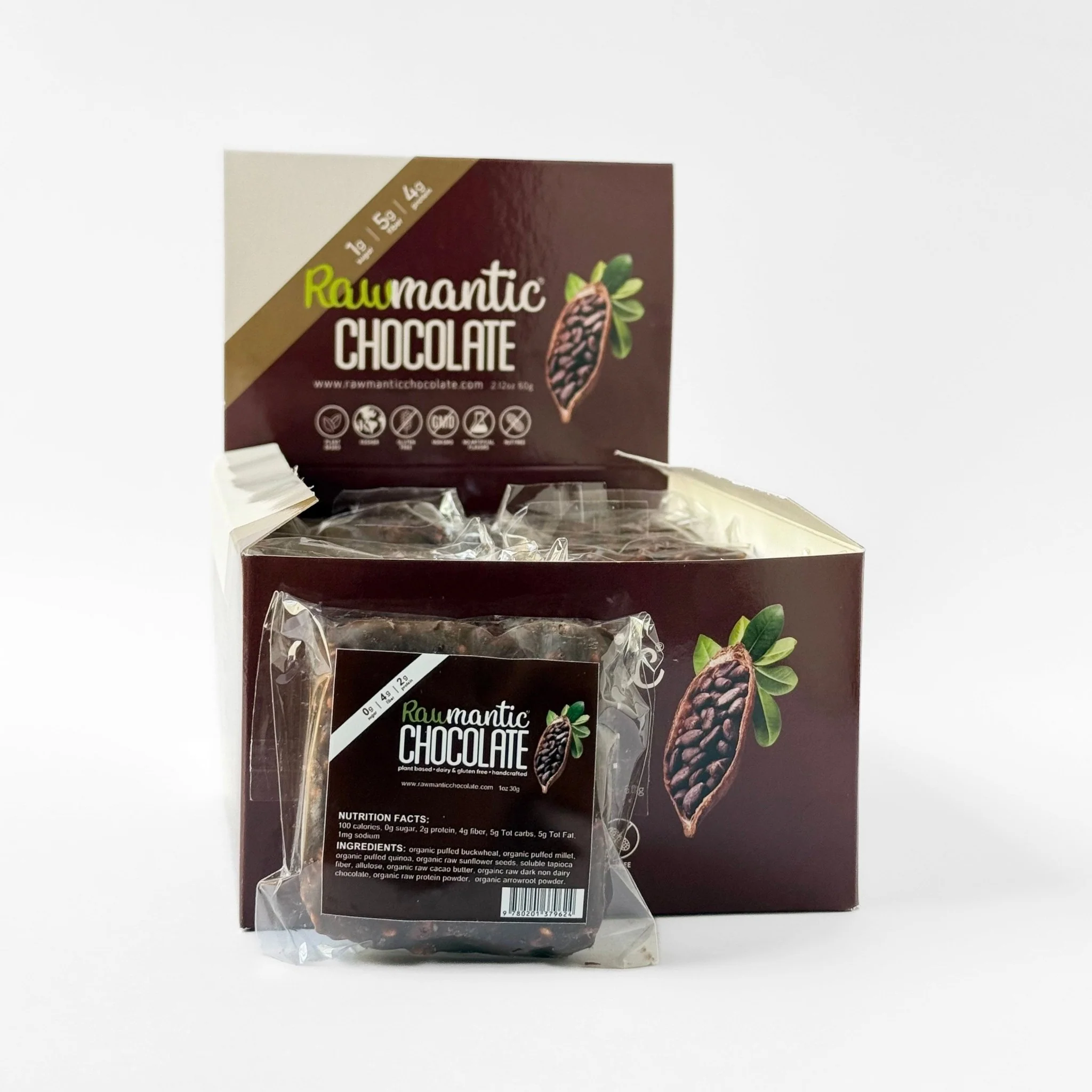 Chocolate Mini Vegan Protein Bar. Pack of 20