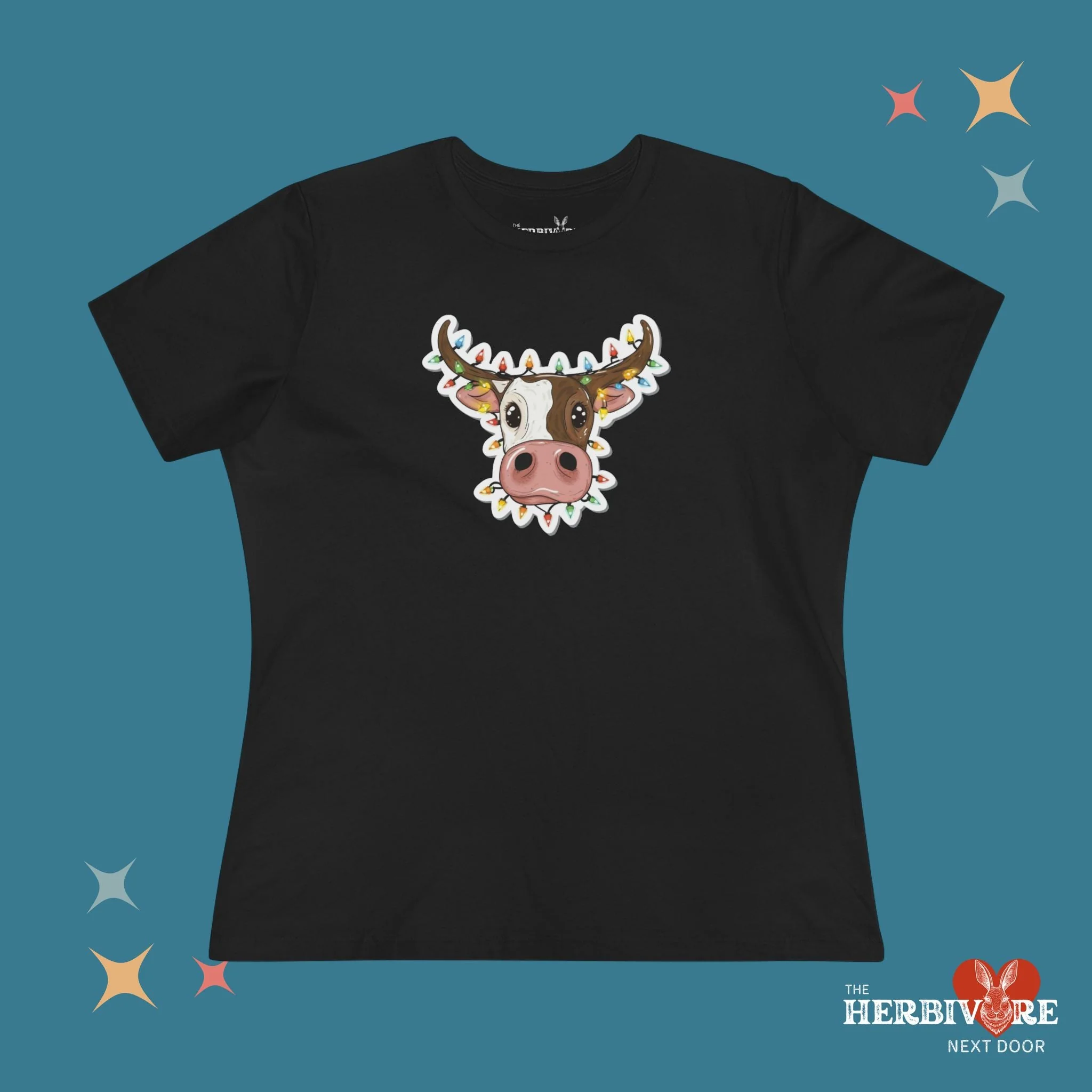 Christmas Cow - Women's Style B&C 6400 - Image 2