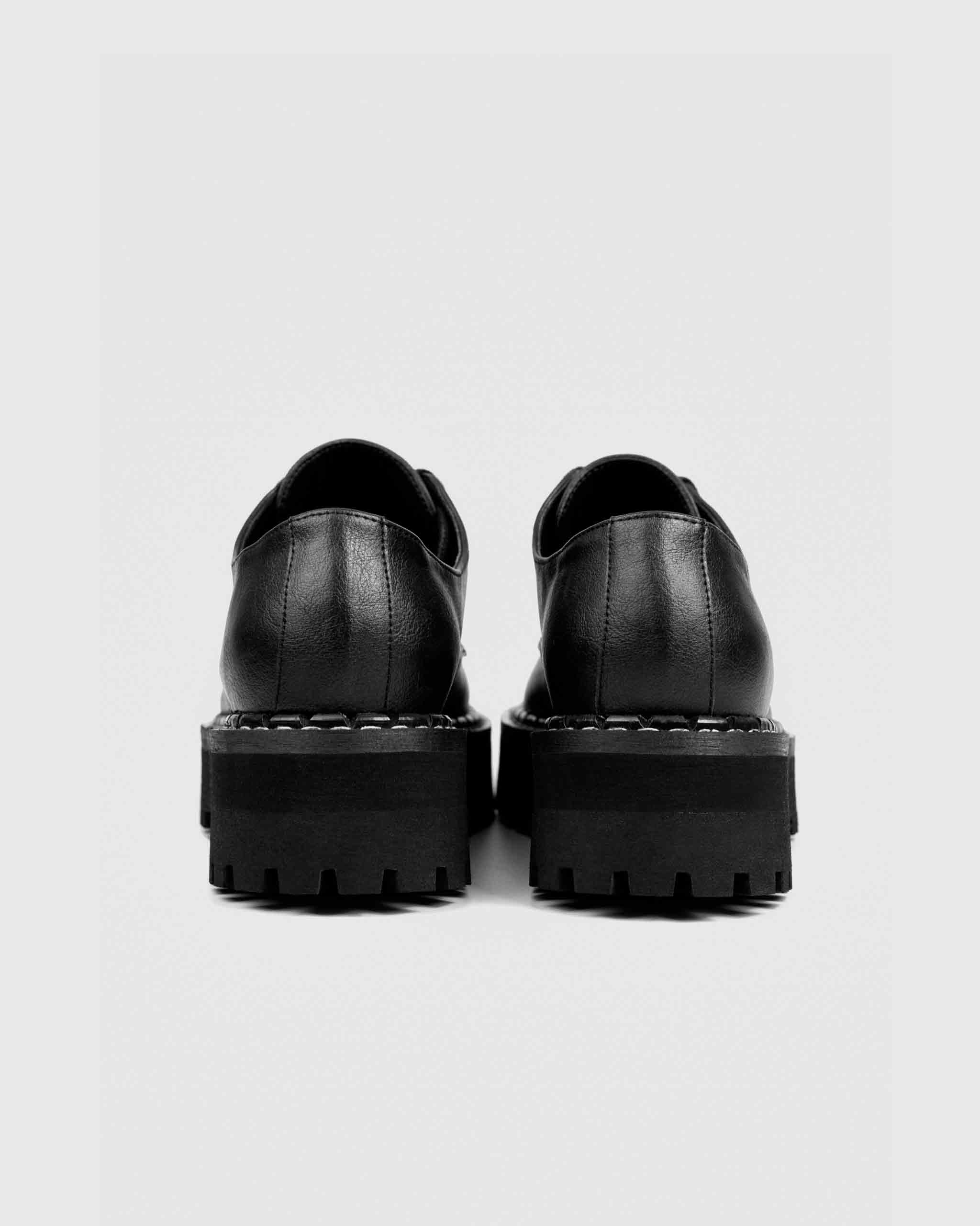 Chunky Derbs Boy Black Vegea grape leather Derby - Image 5