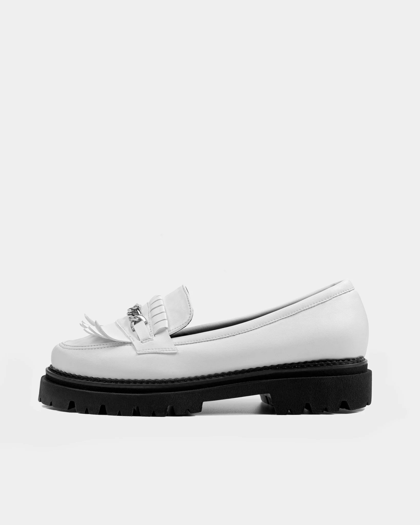 Chunky Loafers White Grape Leather Loafers - Image 3