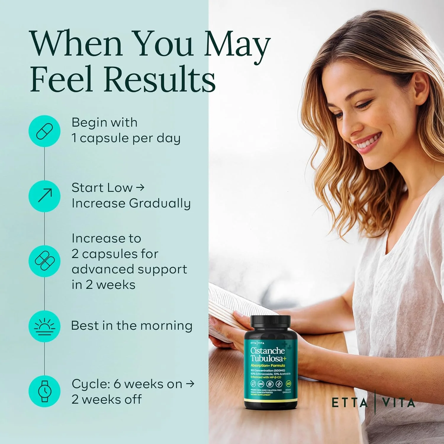 Potent Cistanche Tubulosa Capsules (500 mg) Stress Response, Mood & Cortisol Support - Image 4