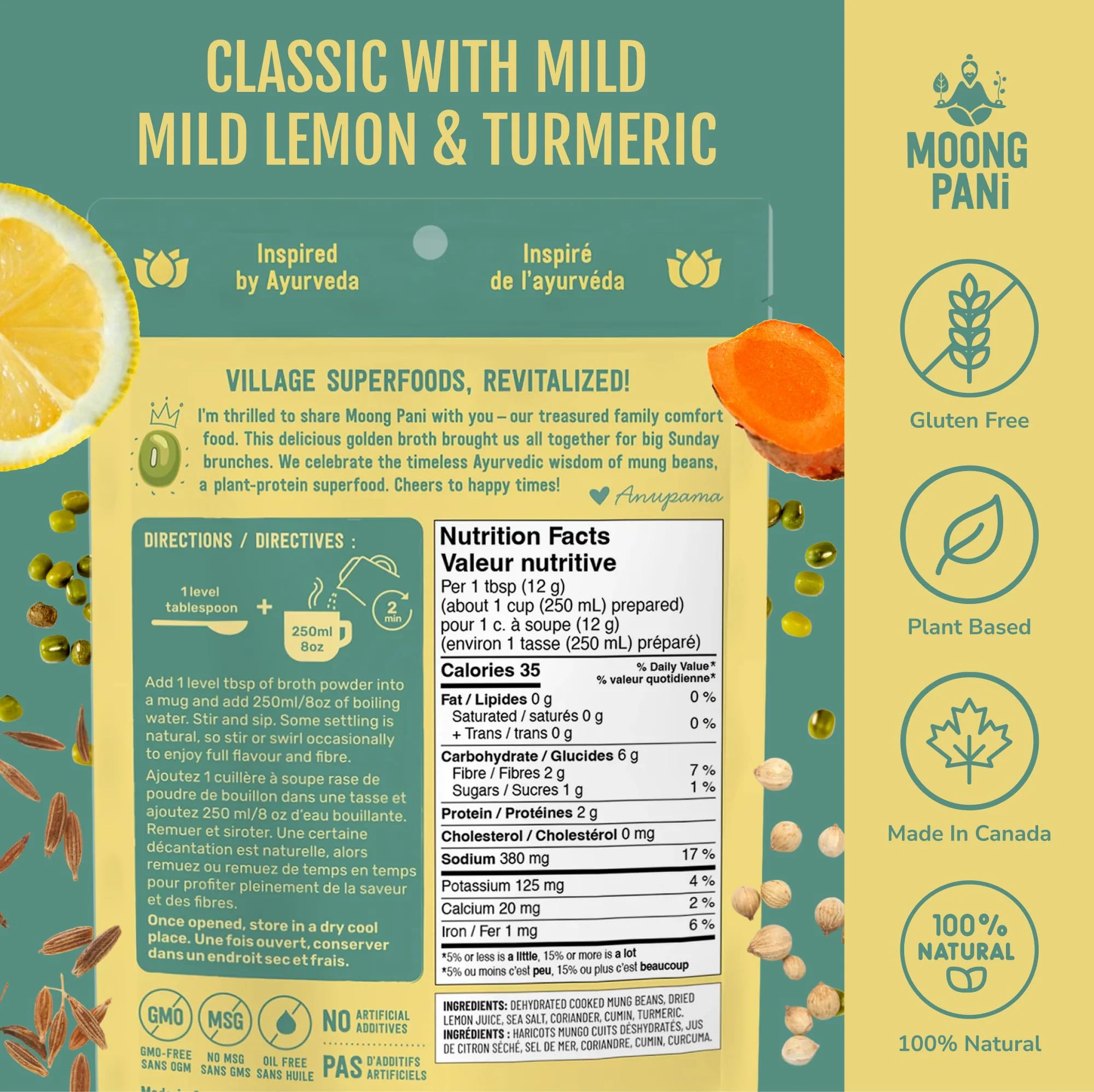 Mild Lemon & Turmeric Golden Mung Broth | 18g Total Protein | 9 Cups - Image 5