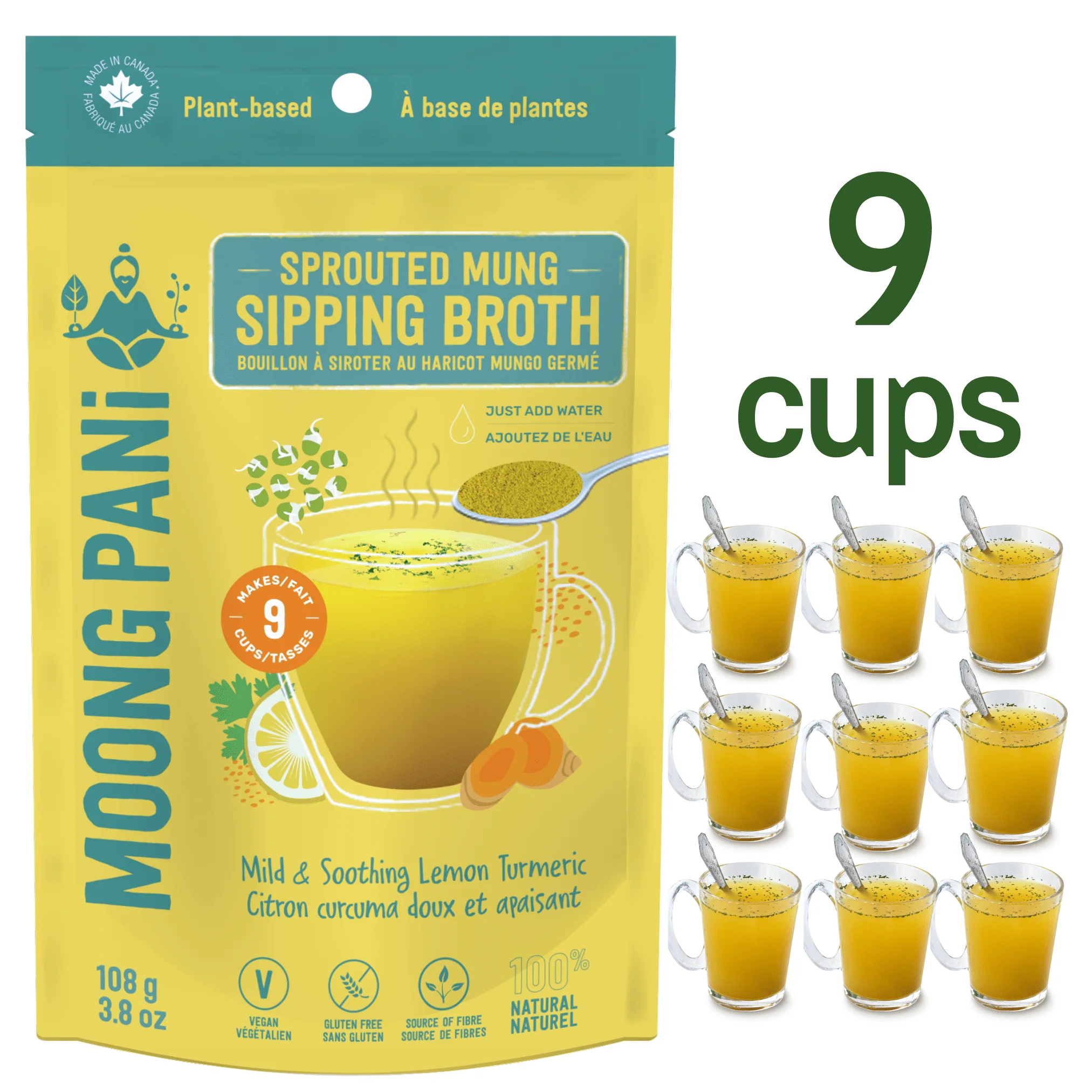Mild Lemon & Turmeric Golden Mung Broth | 18g Total Protein | 9 Cups - Image 6