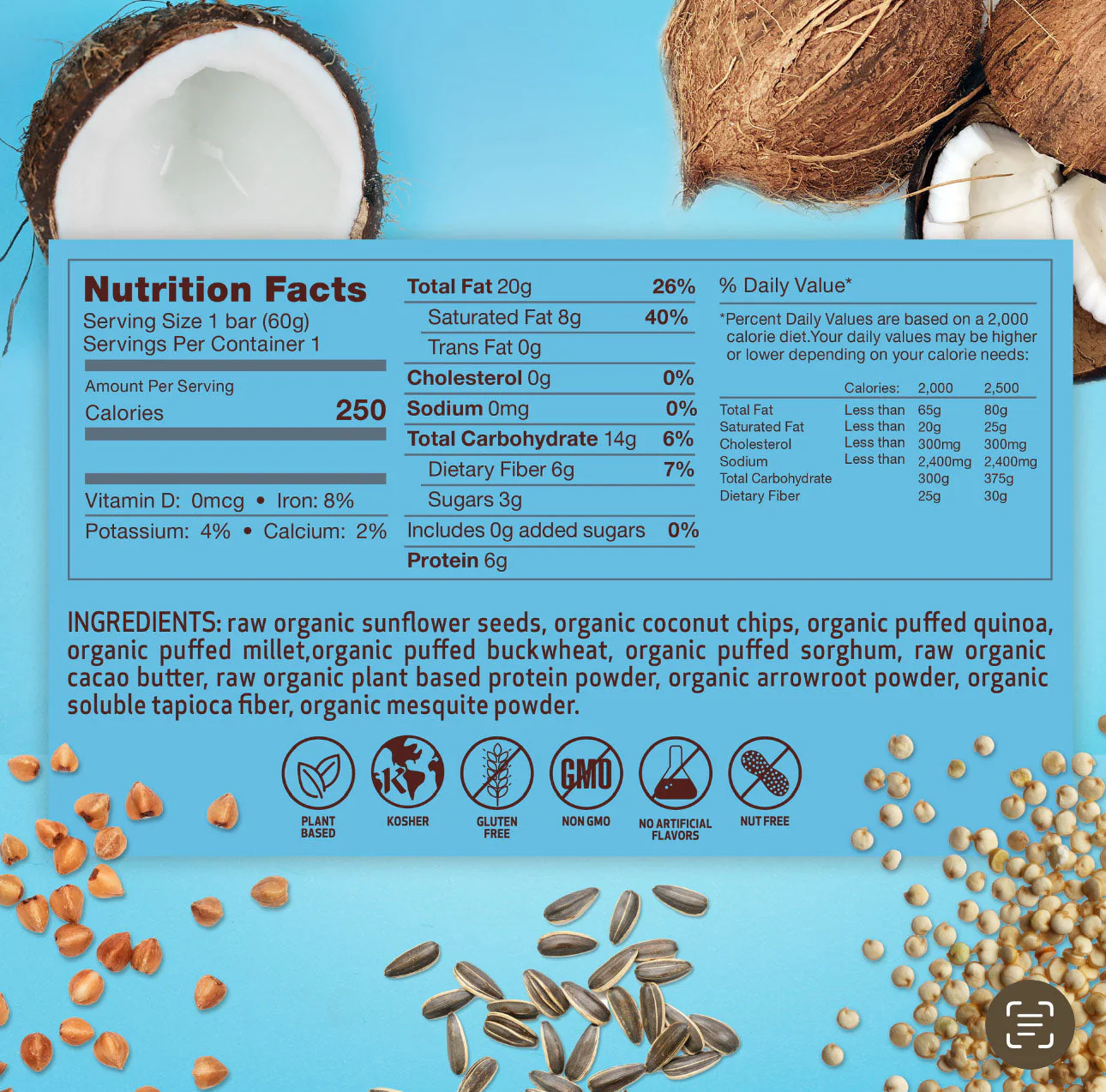 Coconut Vegan Plant Based Protein nutritional Bars - Image 7