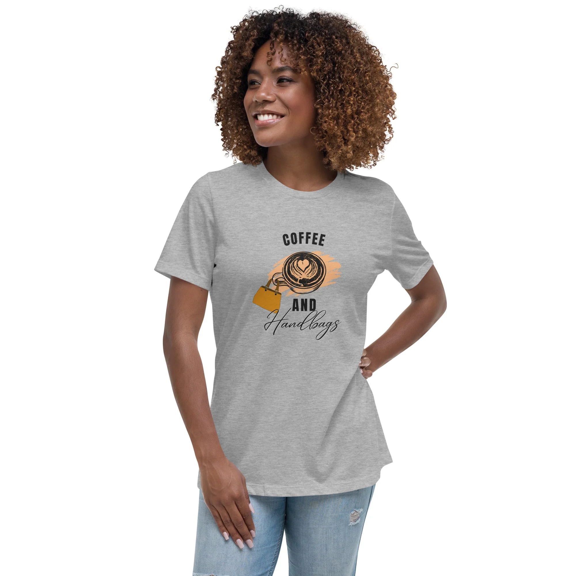"Coffee and Handbags" Women's Relaxed T-Shirt