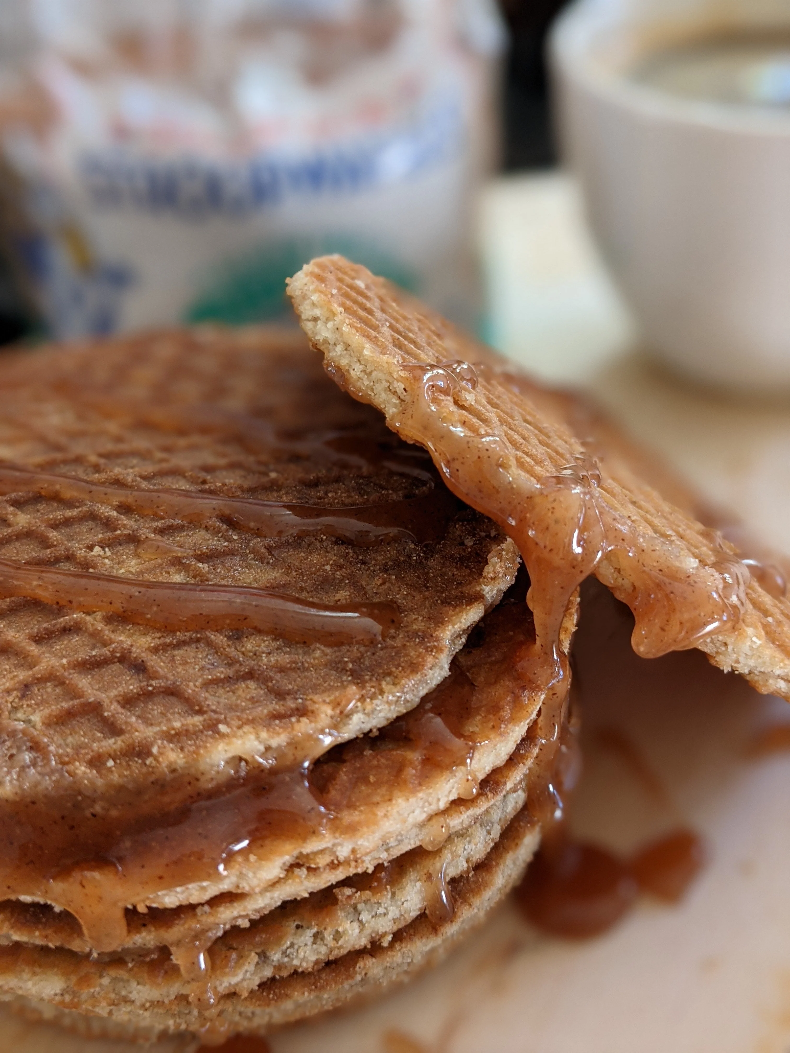 Coffee Caramel Plant Based and Organic Stroopwafels (box of 12x 2-pack - 24 total) - Image 3