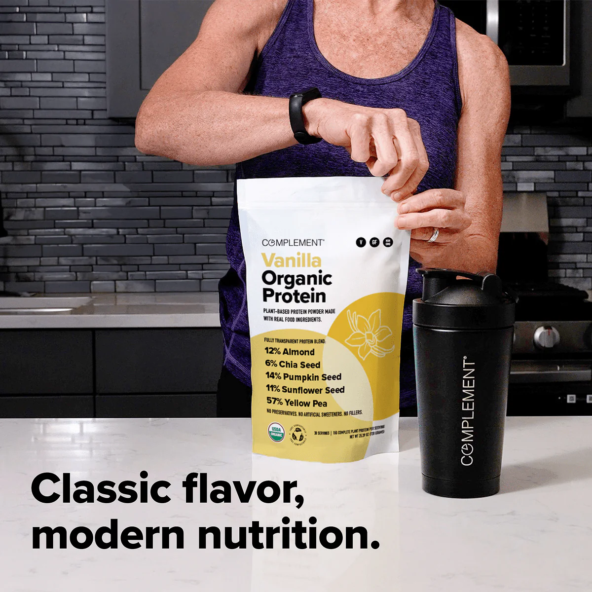 COMPLEMENT® Organic Plant-Based Protein - Vanilla - Image 8