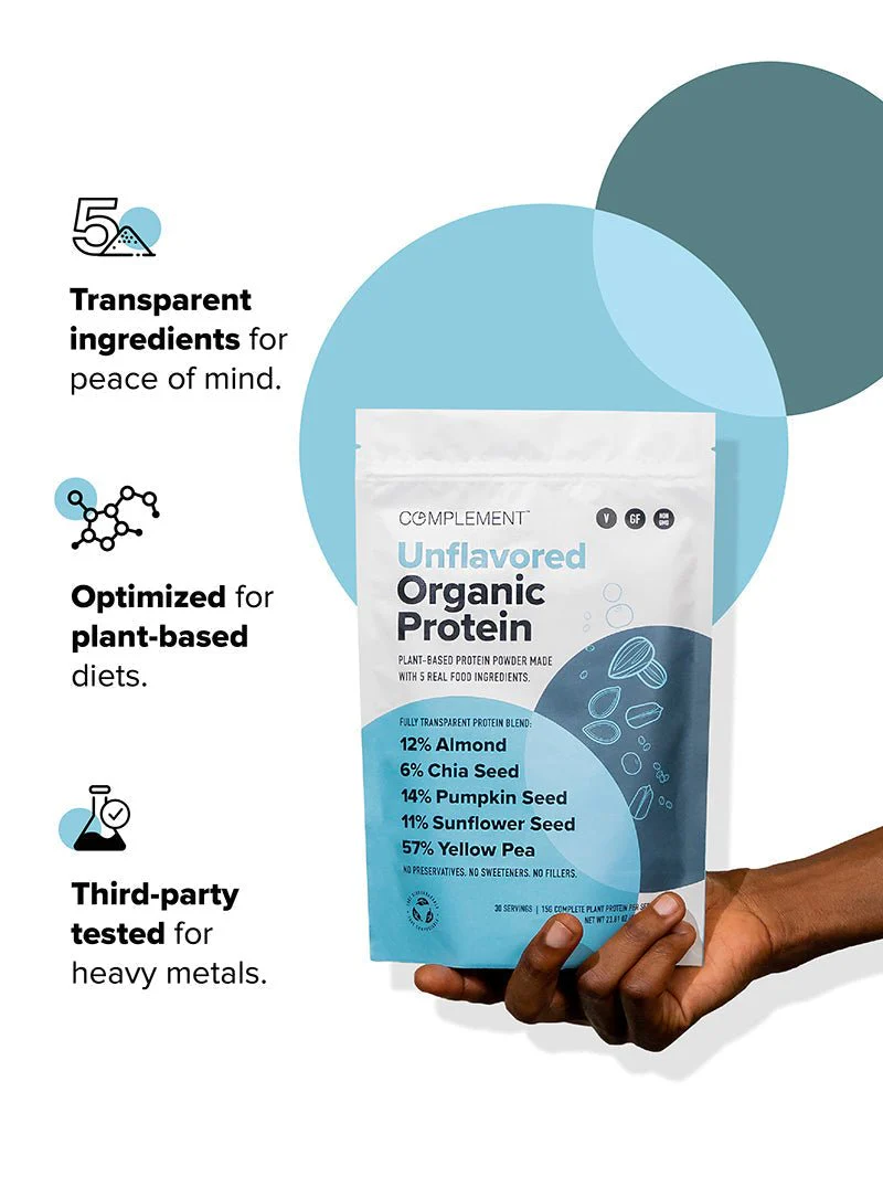 COMPLEMENT® Unflavored Organic Protein - 15 Serving - Image 6