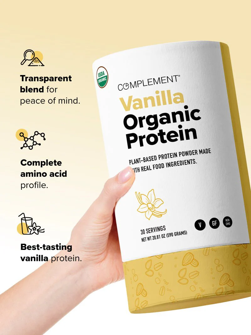 COMPLEMENT® Vanilla Organic Protein - 15 Serving - Image 4