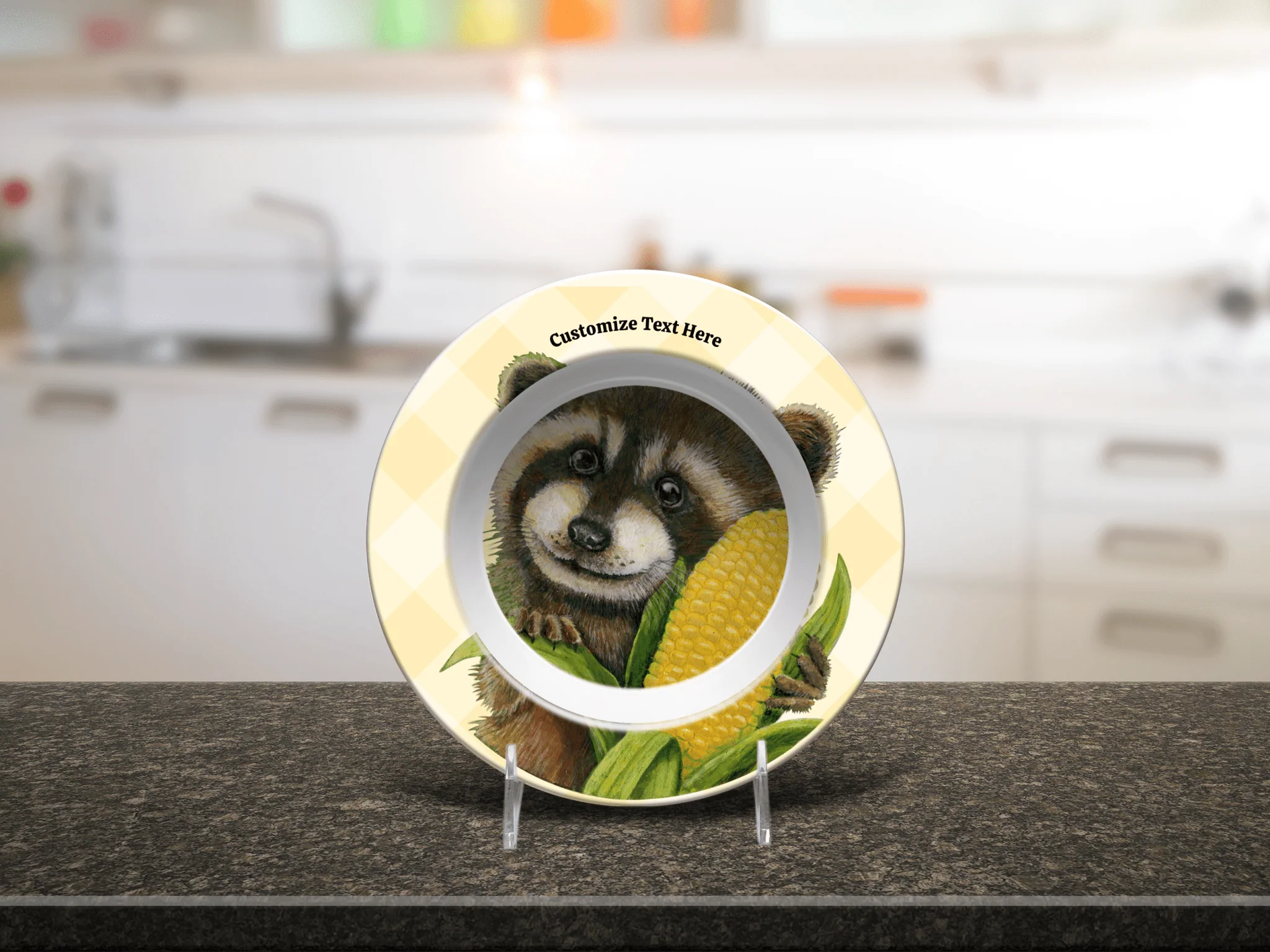 Country Charm Raccoon Plate & Bowl - Image 8