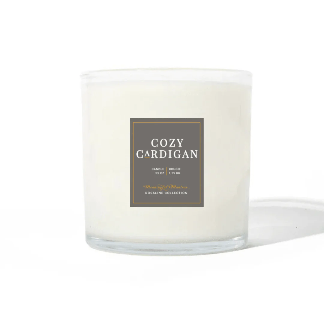Cozy Cardigan Natural Candle 55oz Rosaline Collection - Image 2