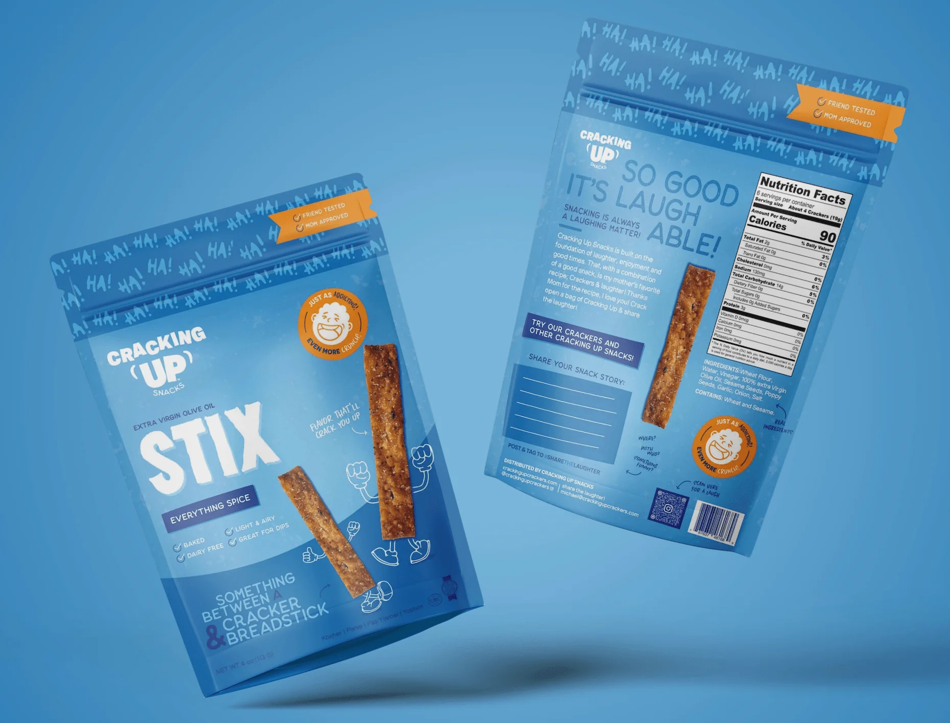 Cracking Up Everything Bagel STIX Snack Sticks (4oz) - Image 3