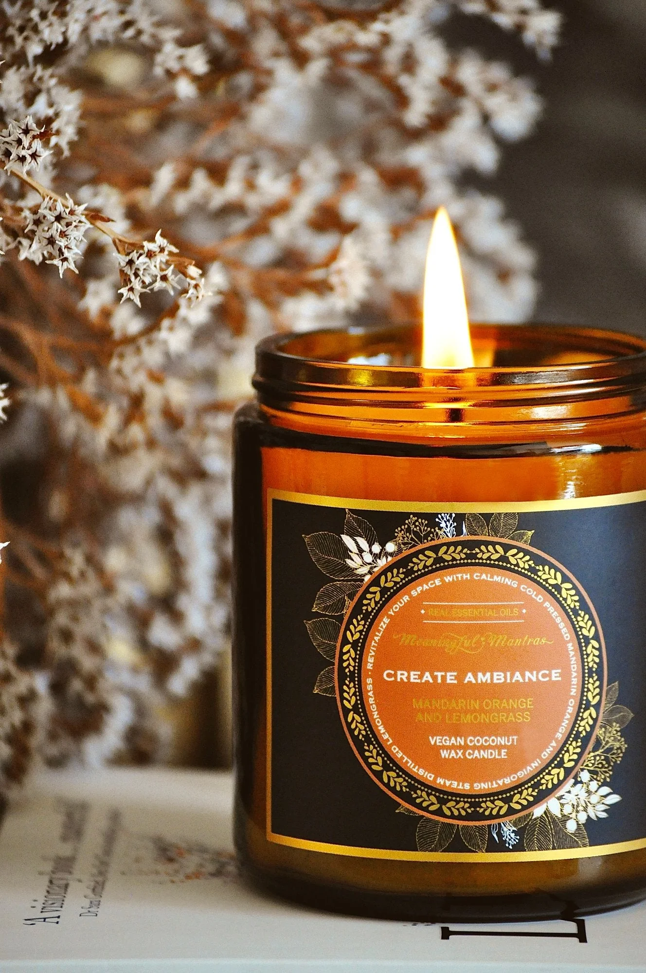 Create Ambiance Mandarin Orange & Lemongrass Candle - Image 3