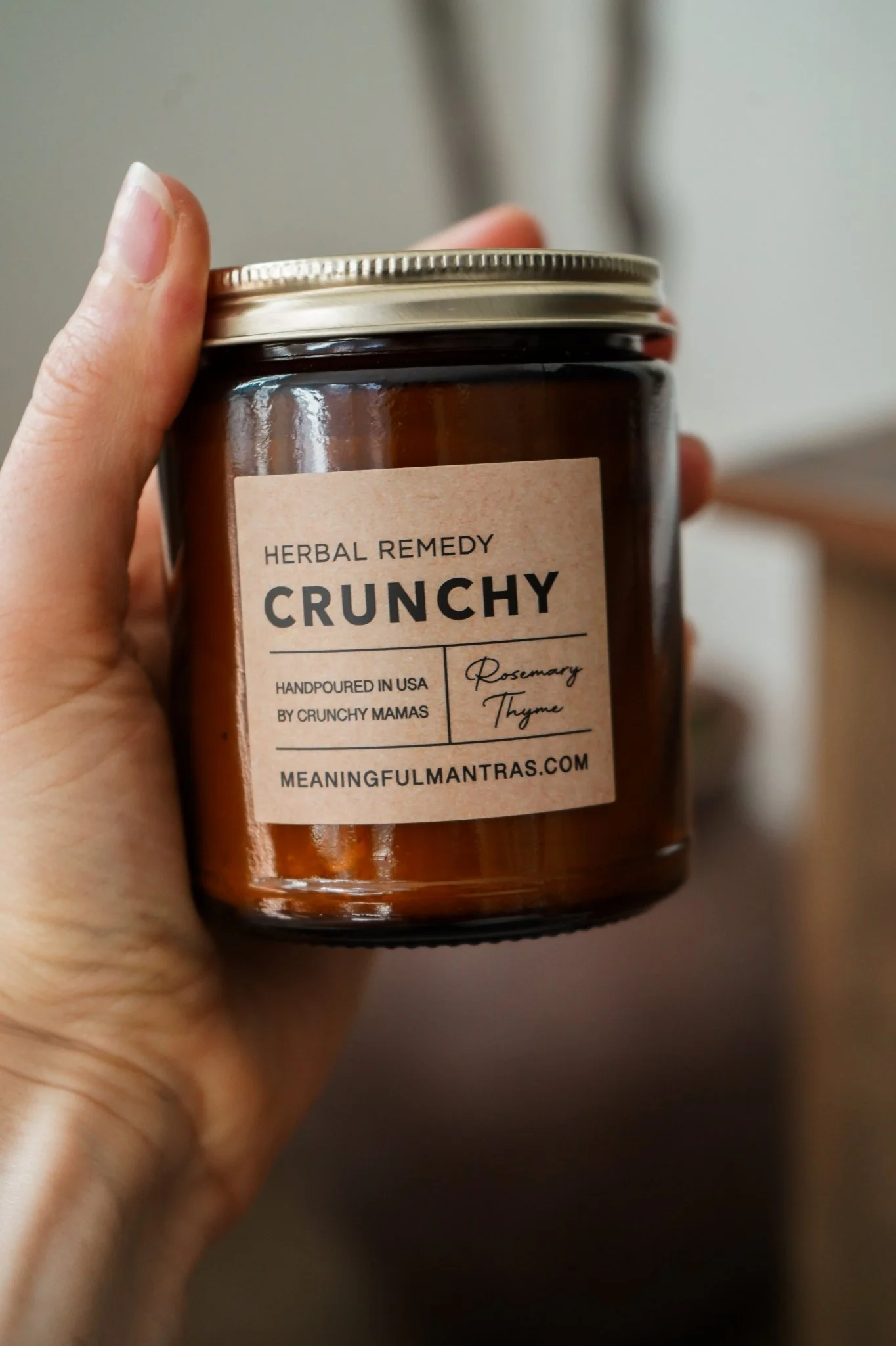 Crunchy Herbal Remedy Natural Candle - Image 3