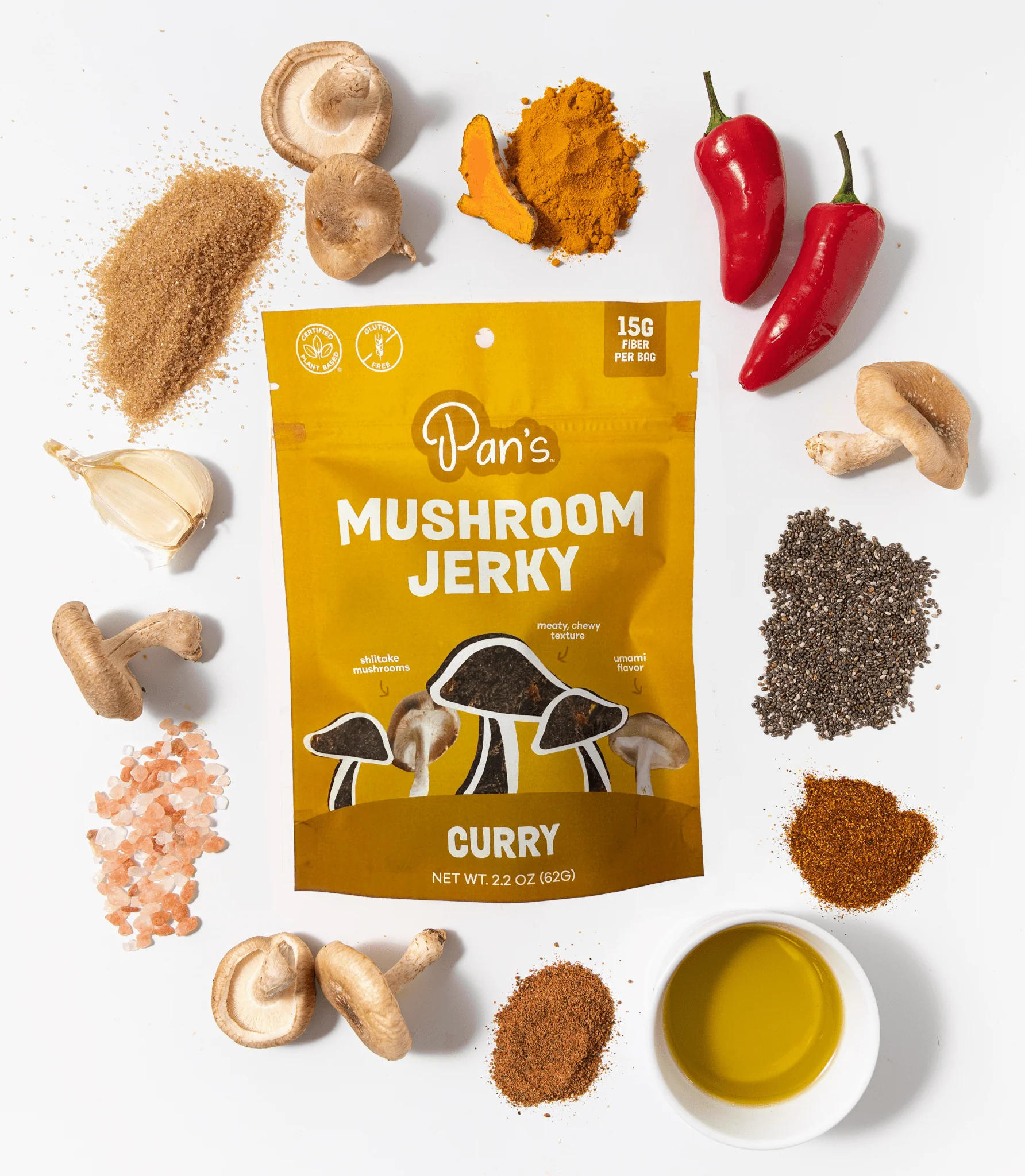 Curry Mushroom Jerky - Image 3