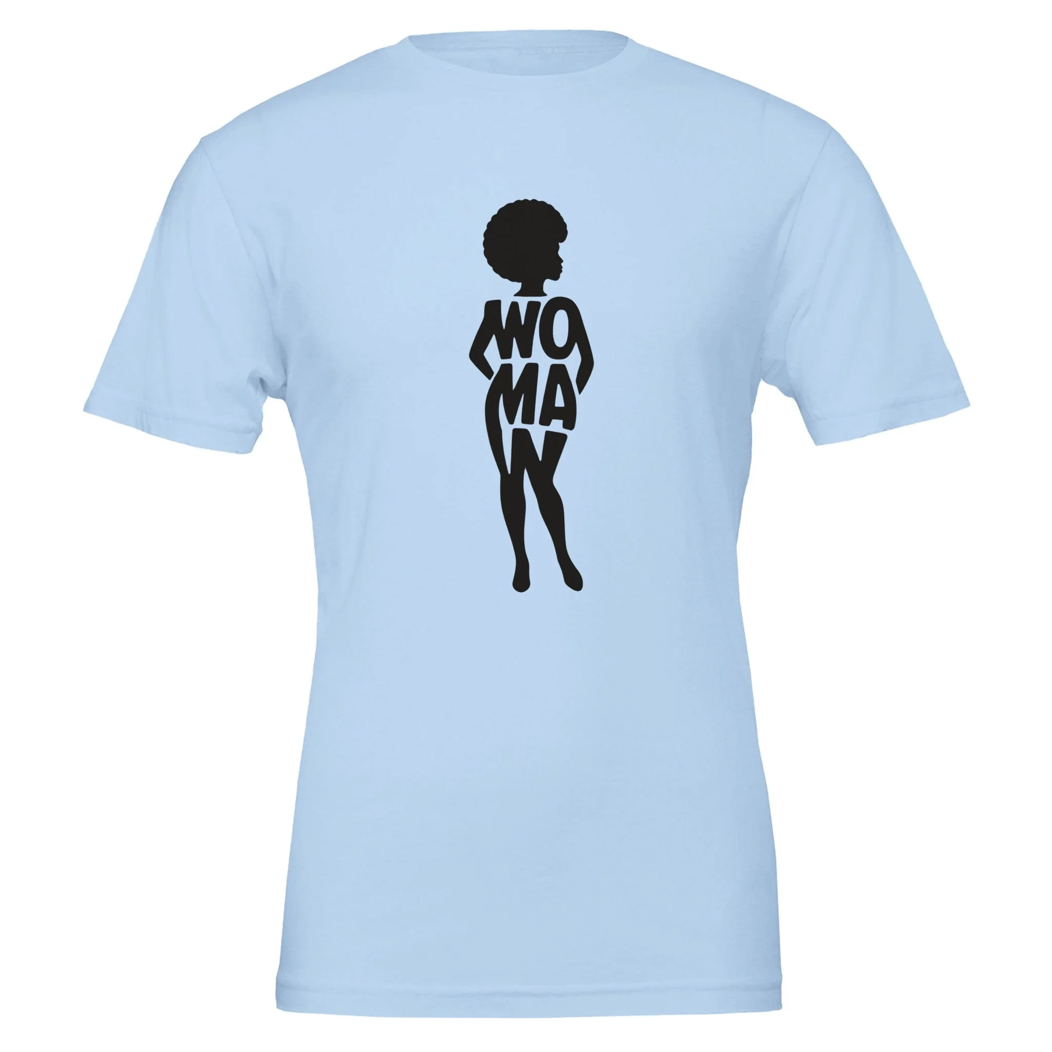 Curvy Woman Silhouette, 100% Cotton Premium Tshirt - Image 3