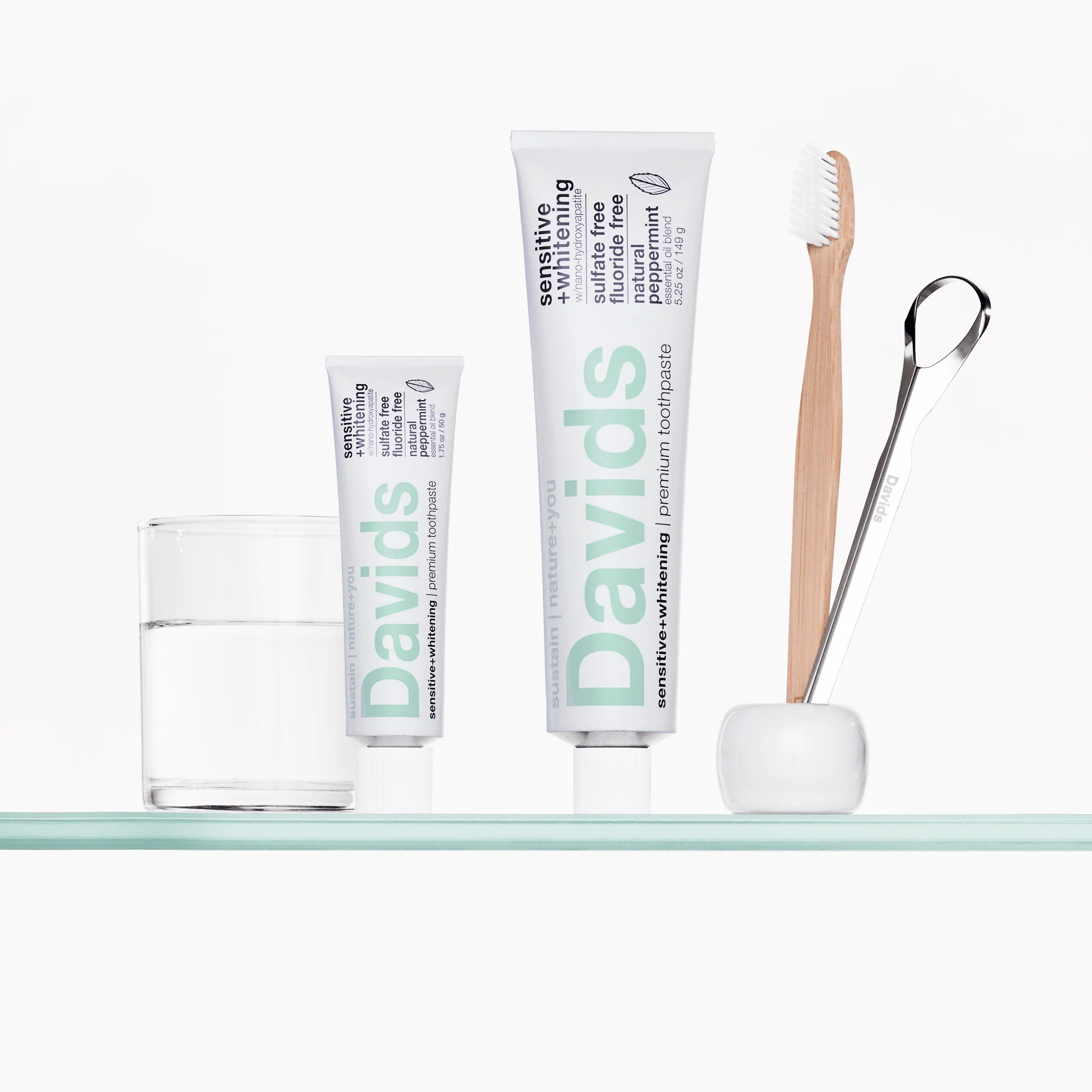 Davids Premium Toothpaste - Travel Size - Sensitive+Whitening - Peppermint - Image 3