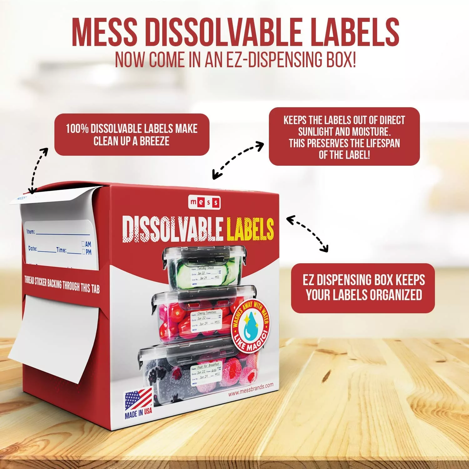 Dissolvable Food Labels with EZ-Dispensing Box - Image 3