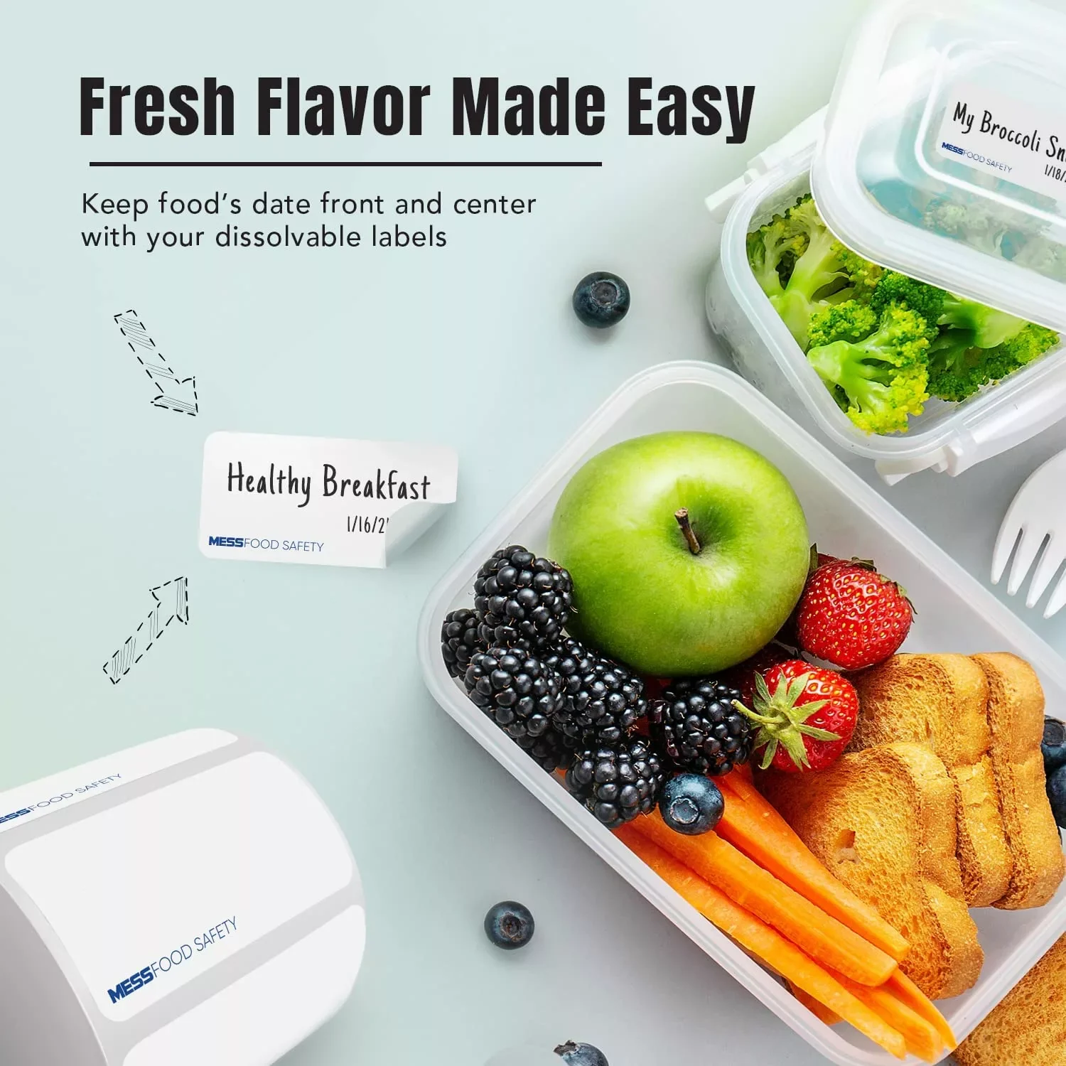 Dissolvable Food Labels with EZ-Dispensing Box (White/Blank) - Image 9