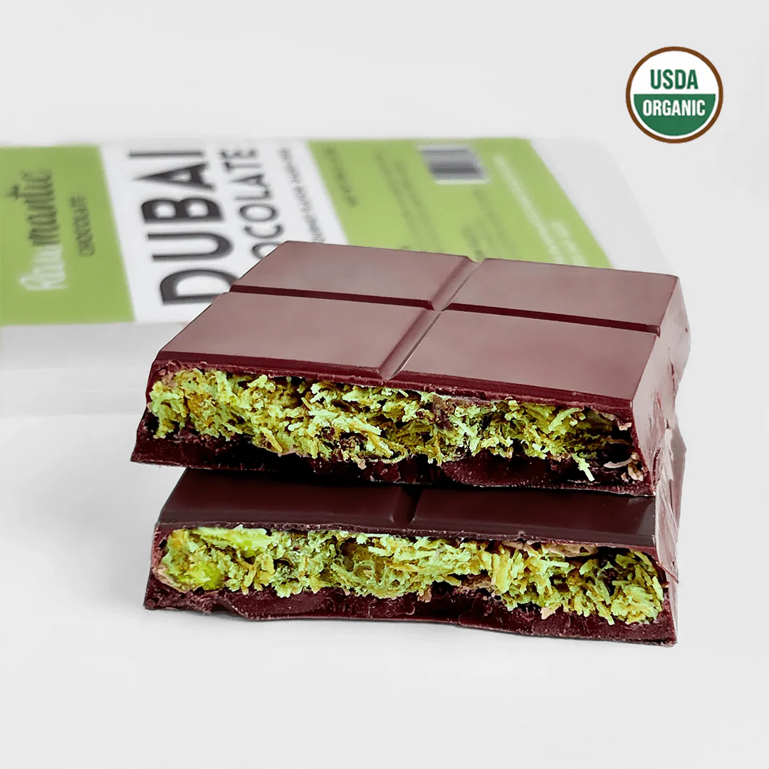 Dubai Chocolate knafeh Pistachio Chocolate Bar.190g/6.7oz - Image 2