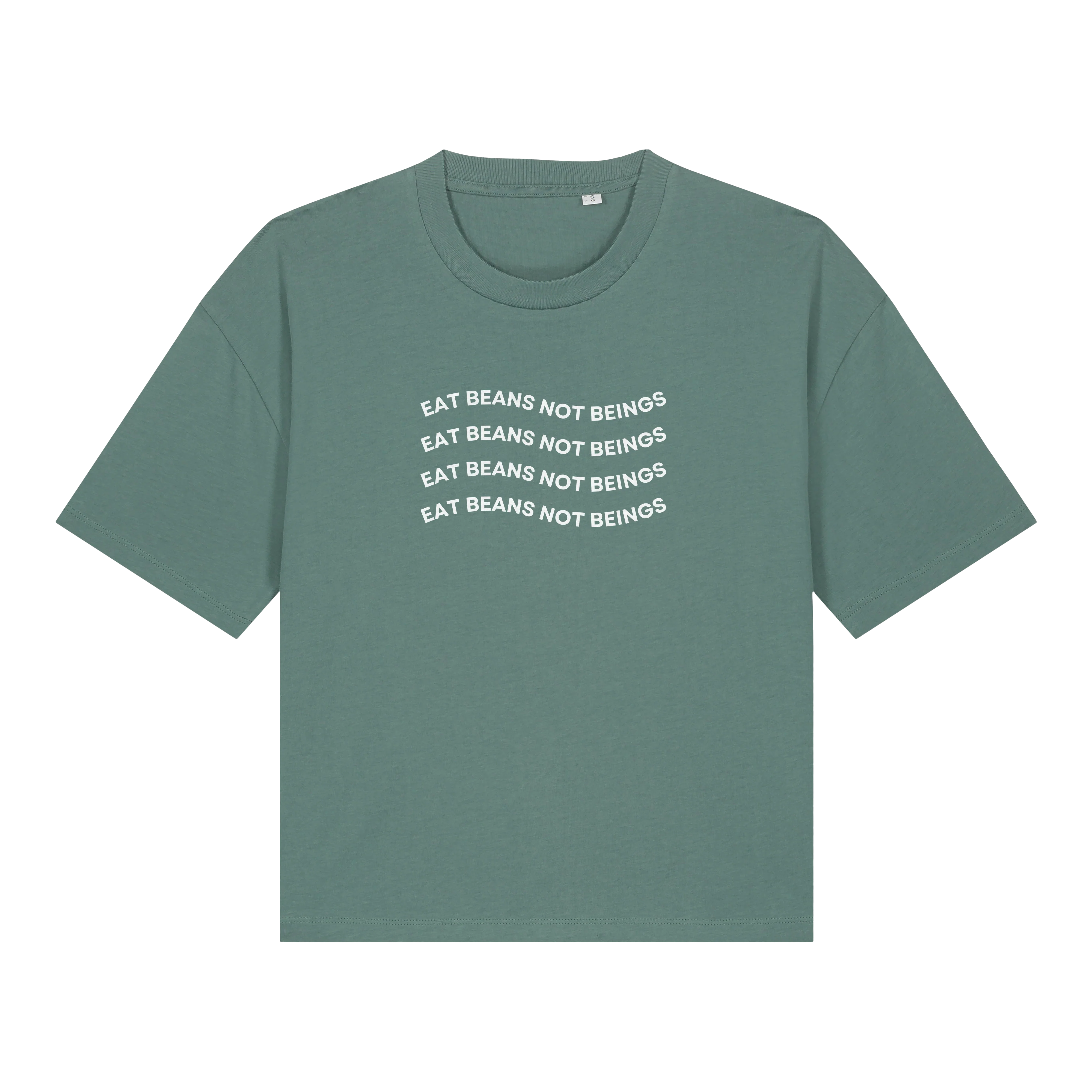 Eat Beans Not Beings Women's Boxy T-Shirt - Image 3