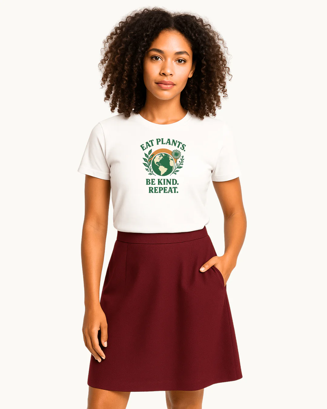 Eat Plants, Be Kind, Repeat - Eco Friendly TShirt