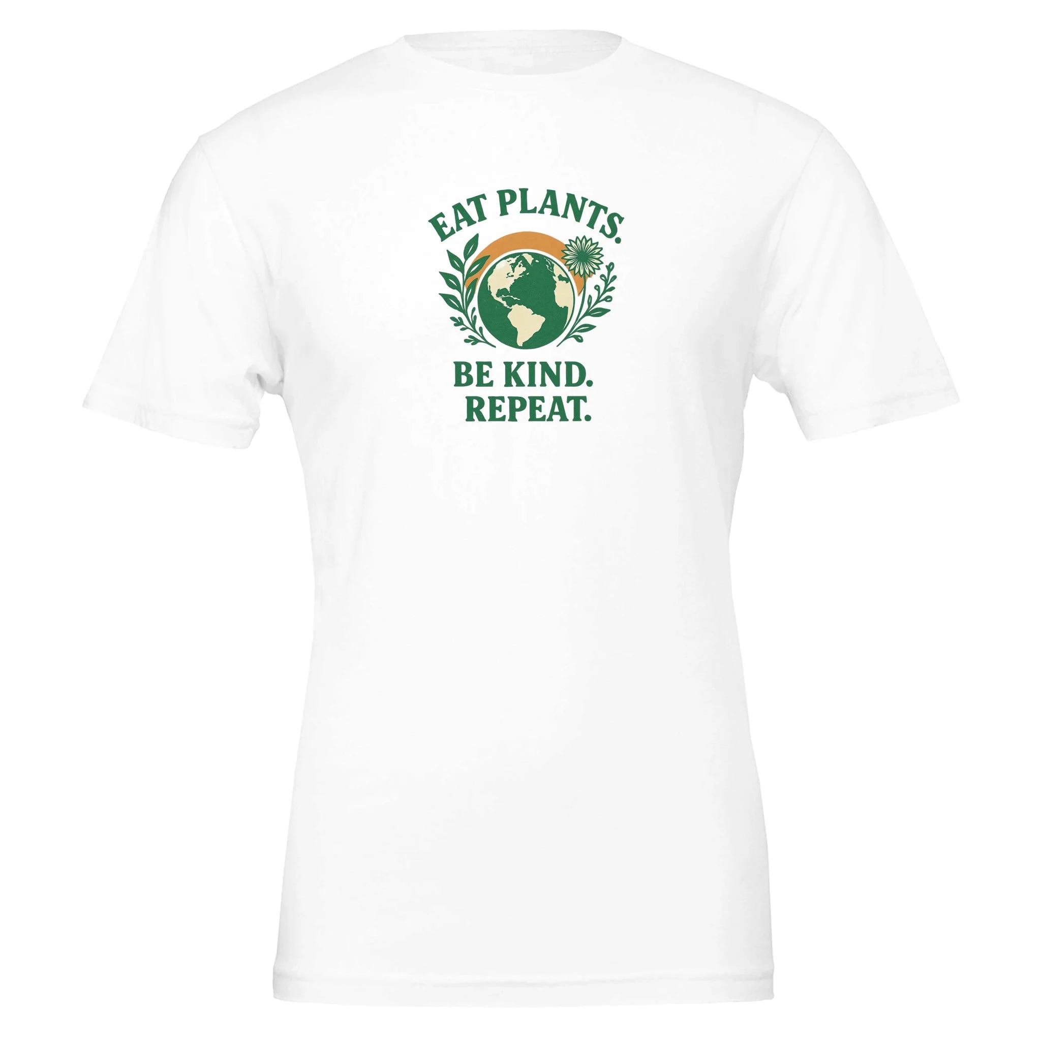 Eat Plants, Be Kind, Repeat - Eco Friendly TShirt - Image 2