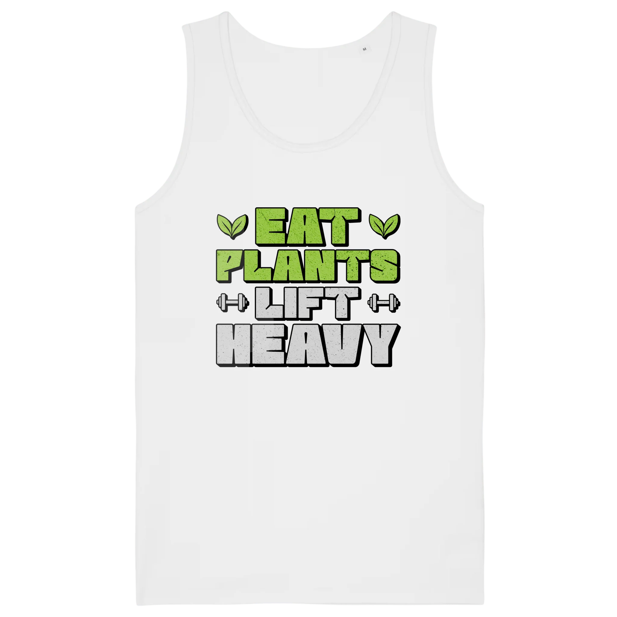 Eat Plants Lift Heavy Men's Tank Top - Image 3