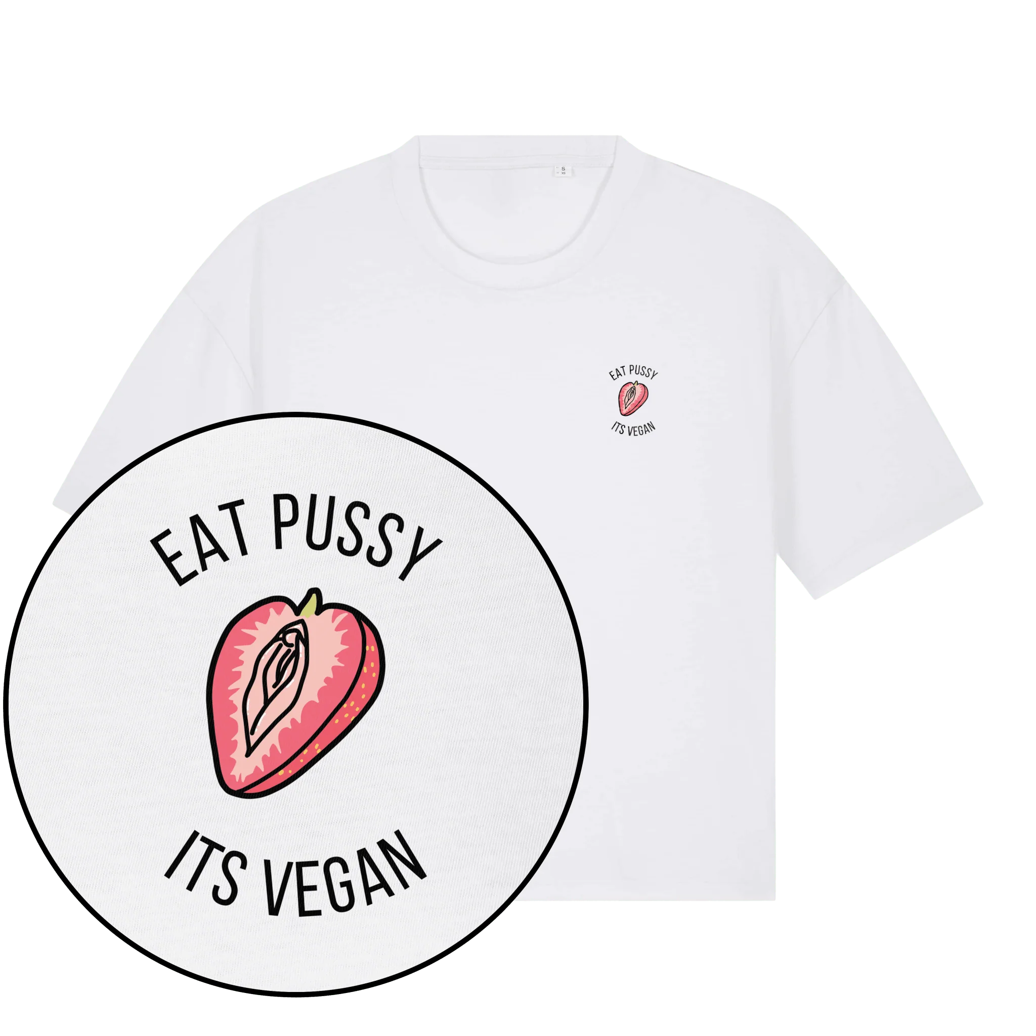 Eat Pussy It's Vegan Women's Boxy T-Shirt - Image 3