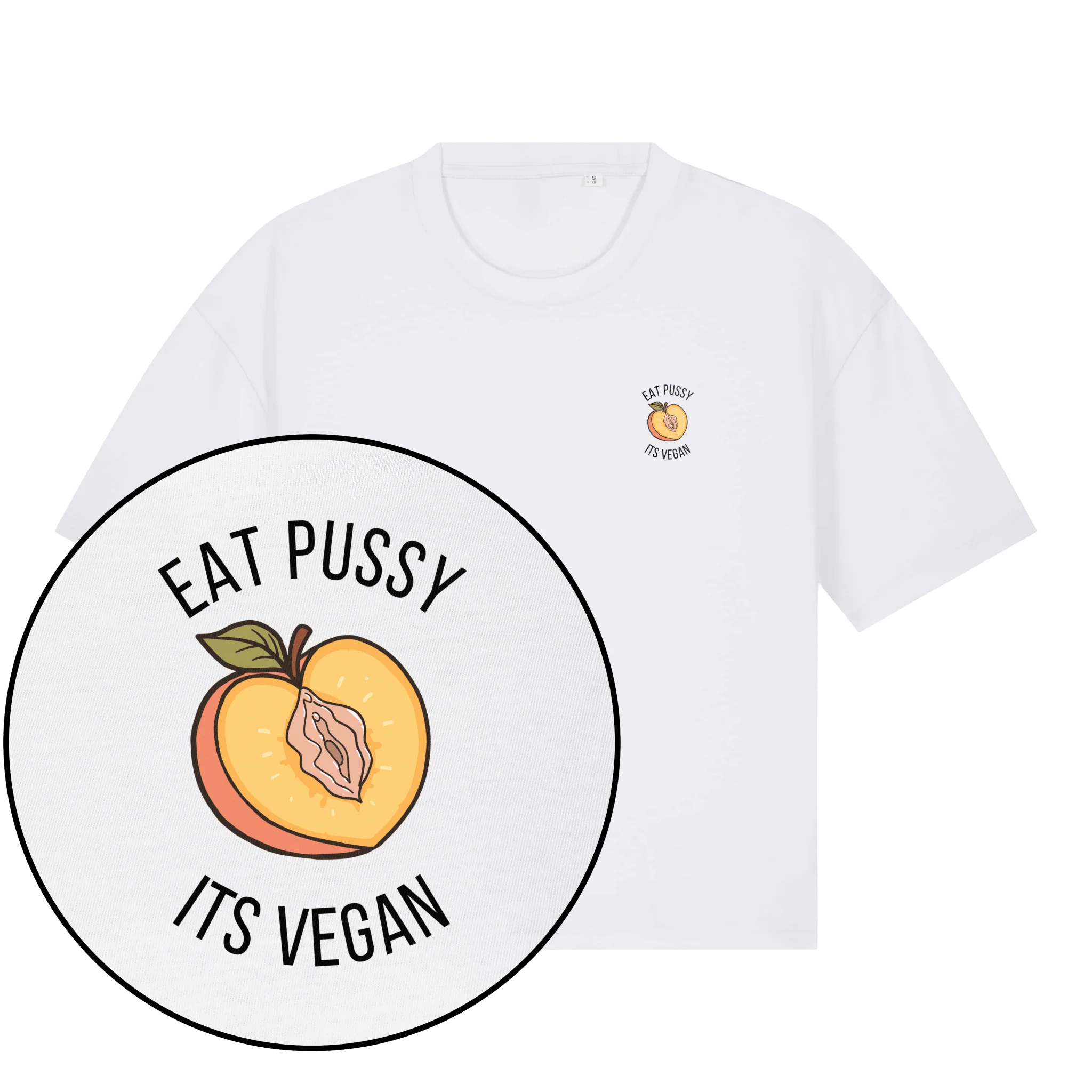 Eat Pussy It's Vegan Women's Boxy T-Shirt - Image 2