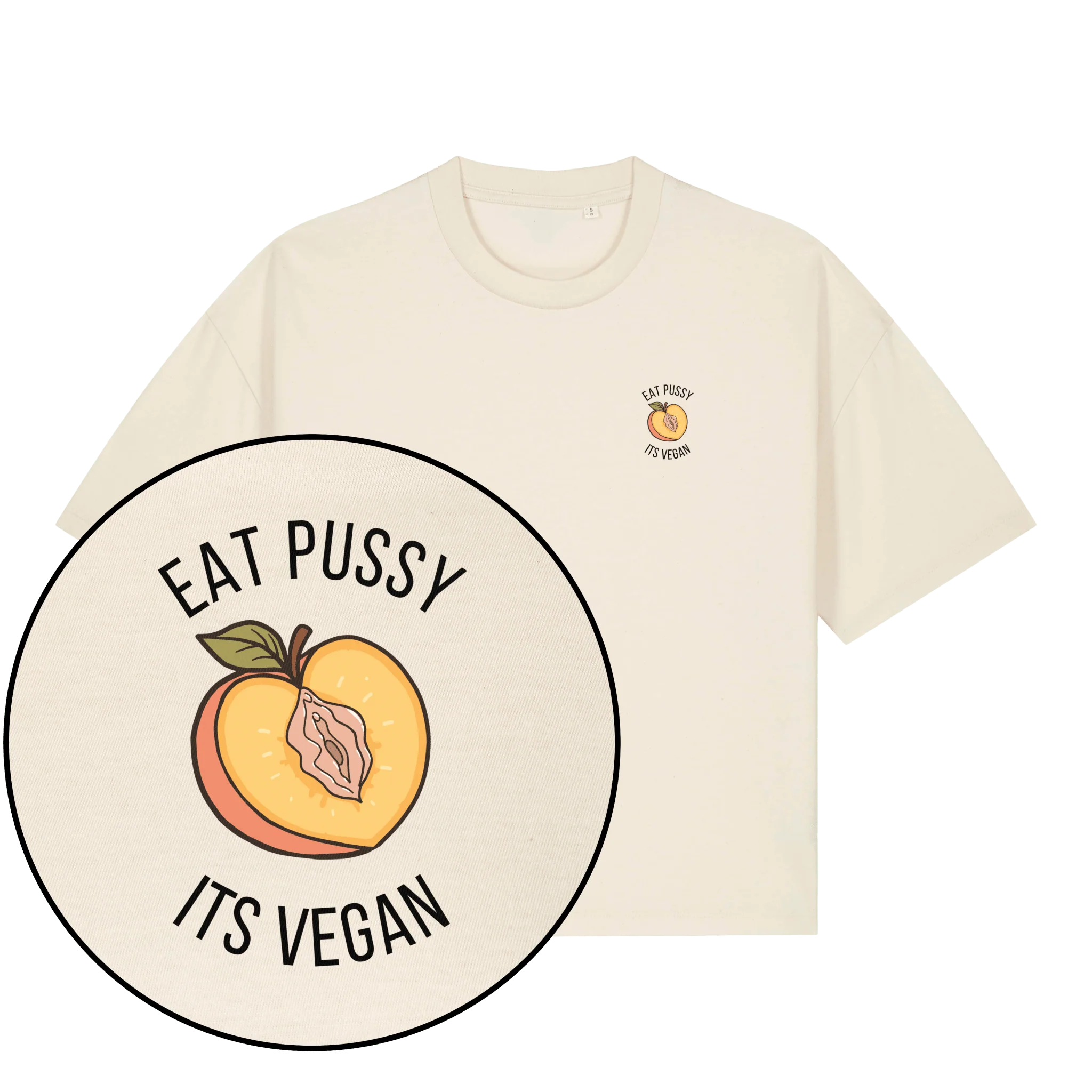 Eat Pussy It's Vegan Women's Boxy T-Shirt - Image 3