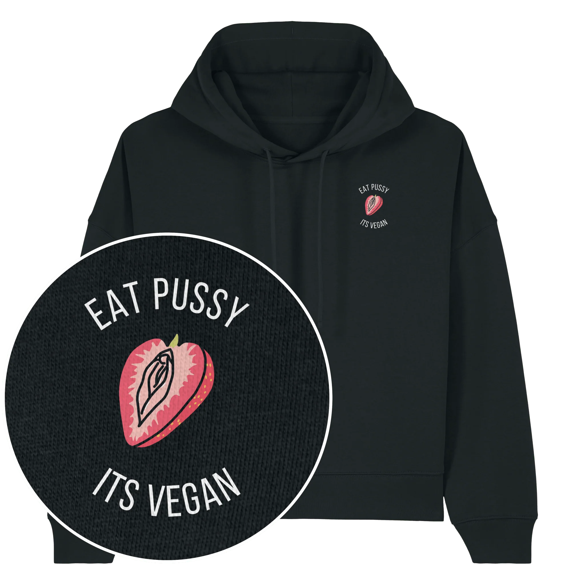 Eat Pussy It's Vegan Women's Hoodie - Image 3