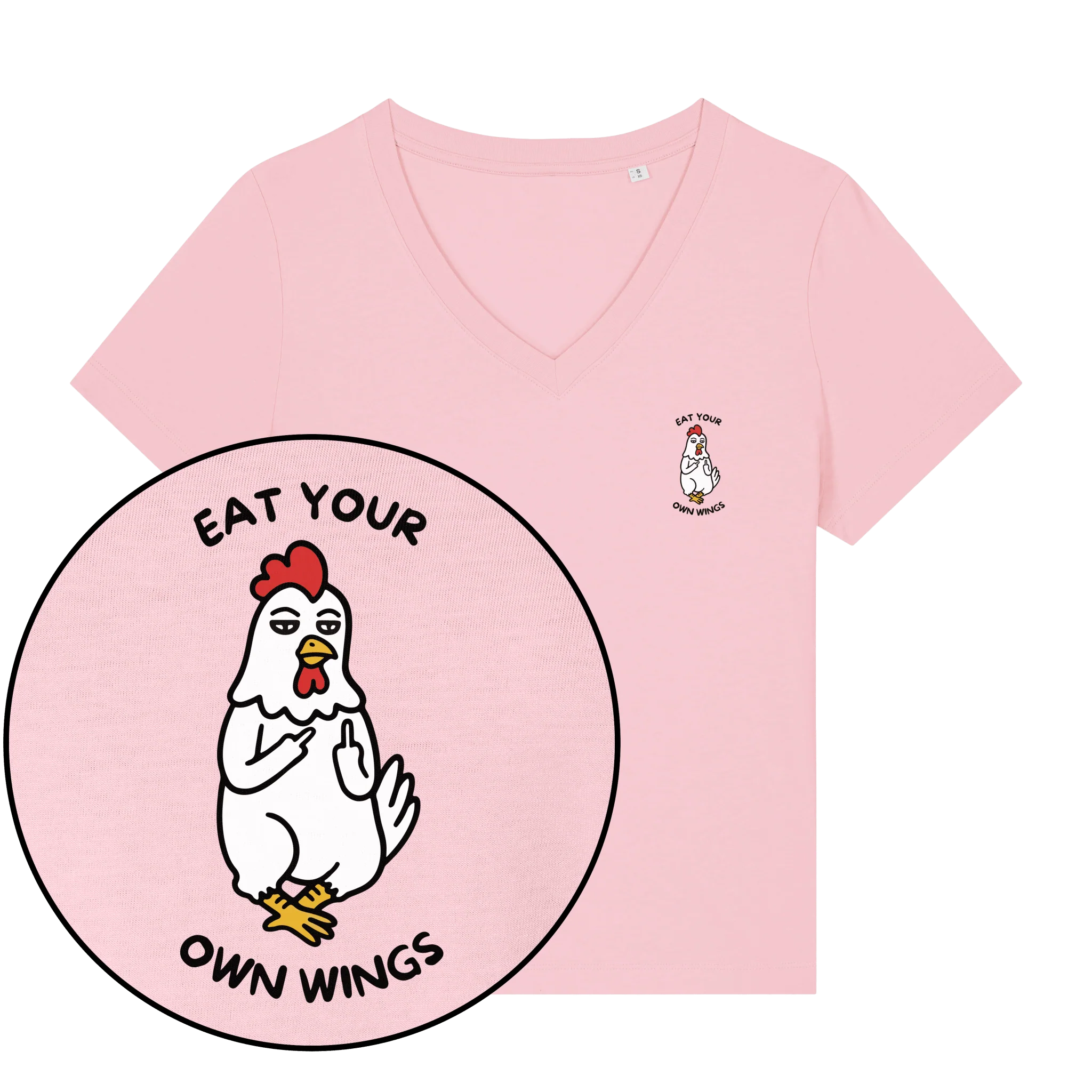 Eat Your Own Wings Women's V Neck T-Shirt