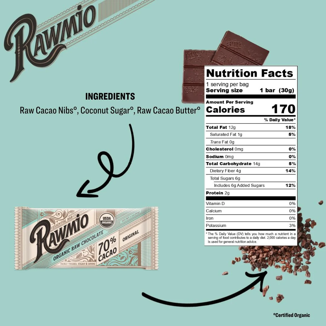 Essential Dark Chocolate Bar - 70% Cacao - Image 4