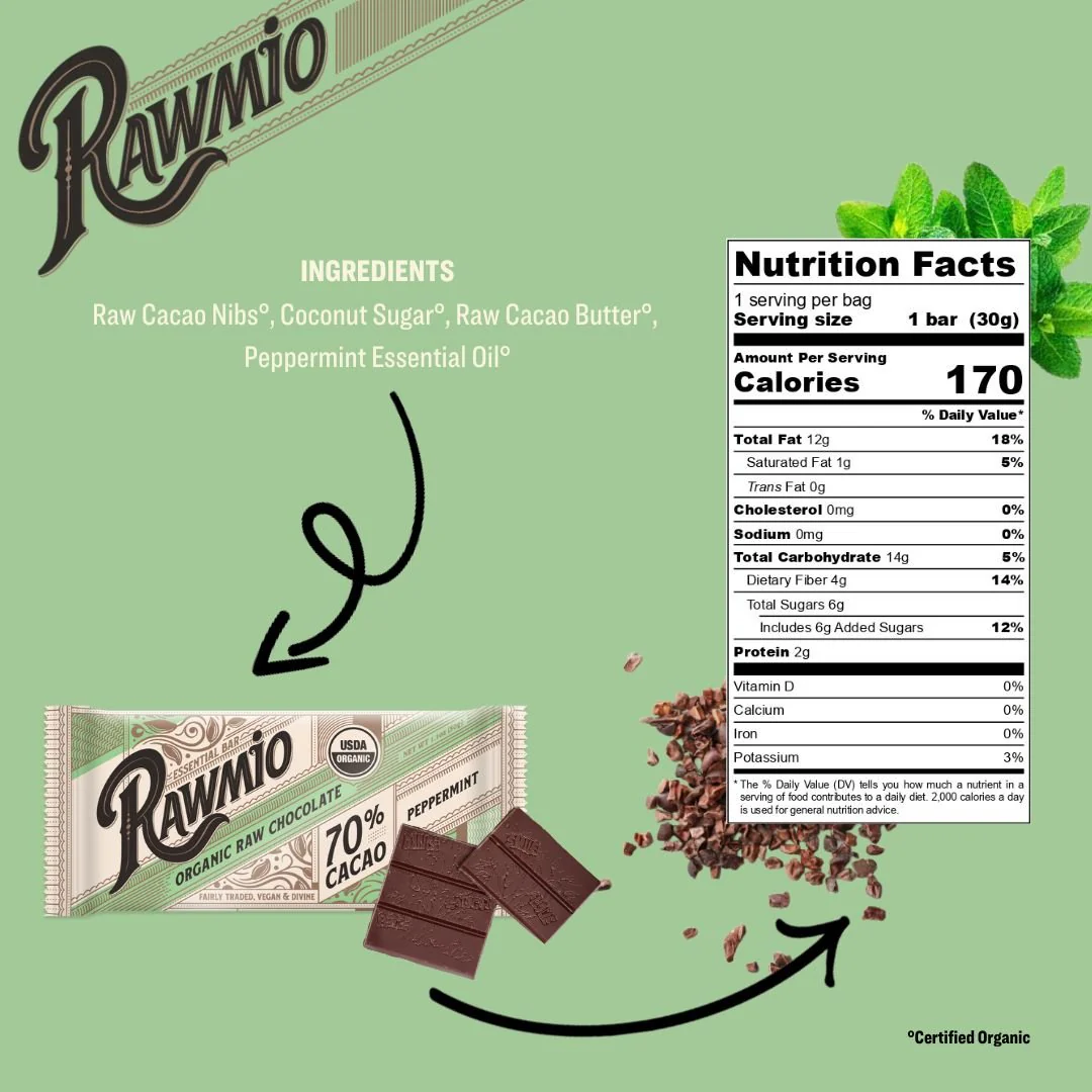 Essential Mint Chocolate Bar - 70% Cacao - Image 4