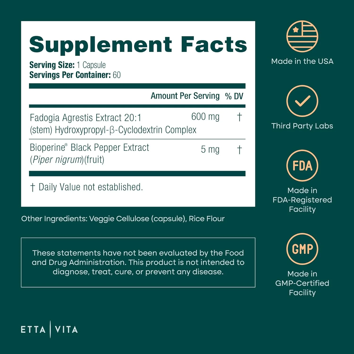 Organic Fadogia Agrestis 600mg for Natural Test Support - Image 6