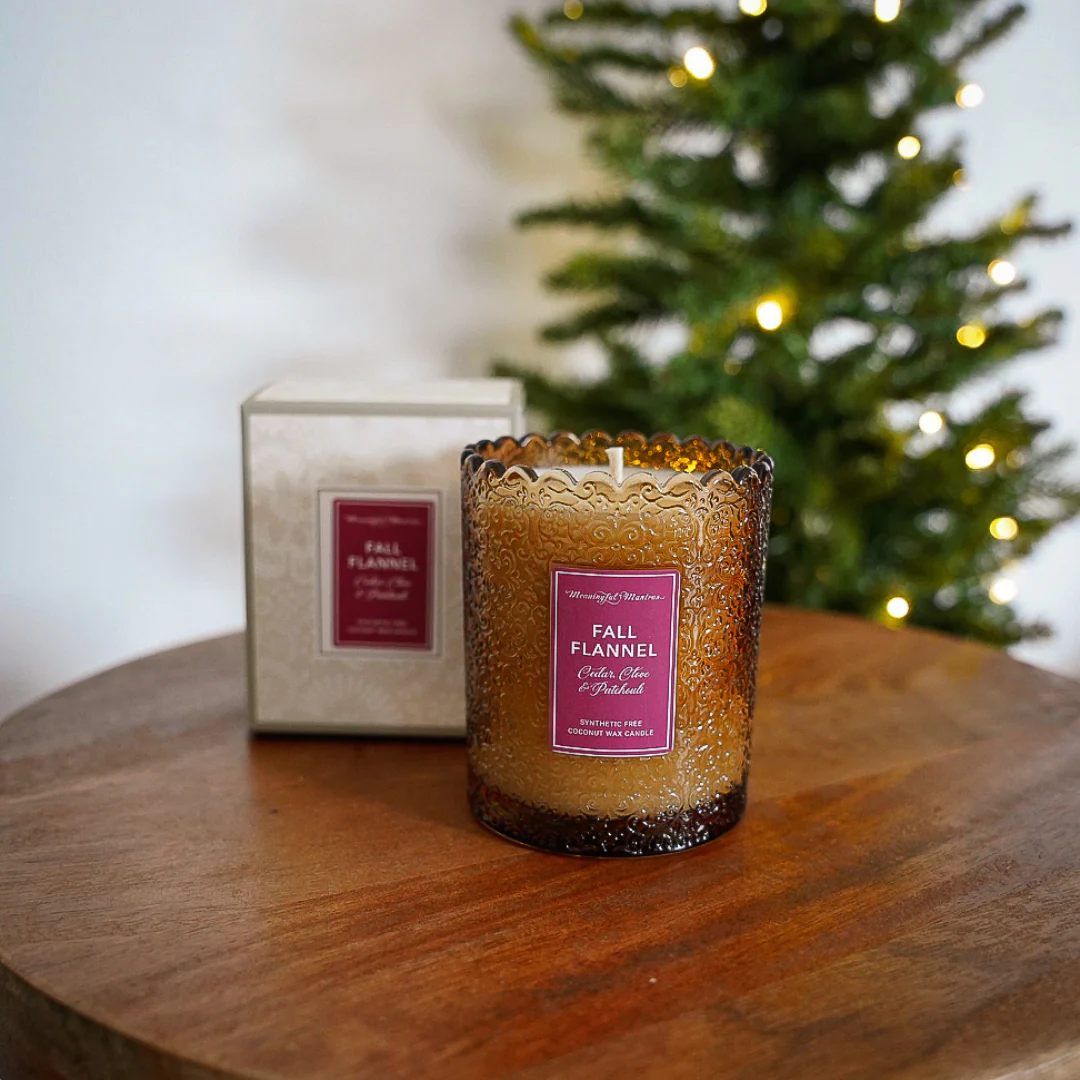 Fall Flannel Natural Candle 8oz Kaia Collection - Image 3