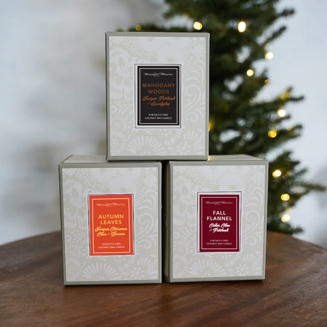 Fall Flannel Natural Candle 8oz Kaia Collection - Image 5