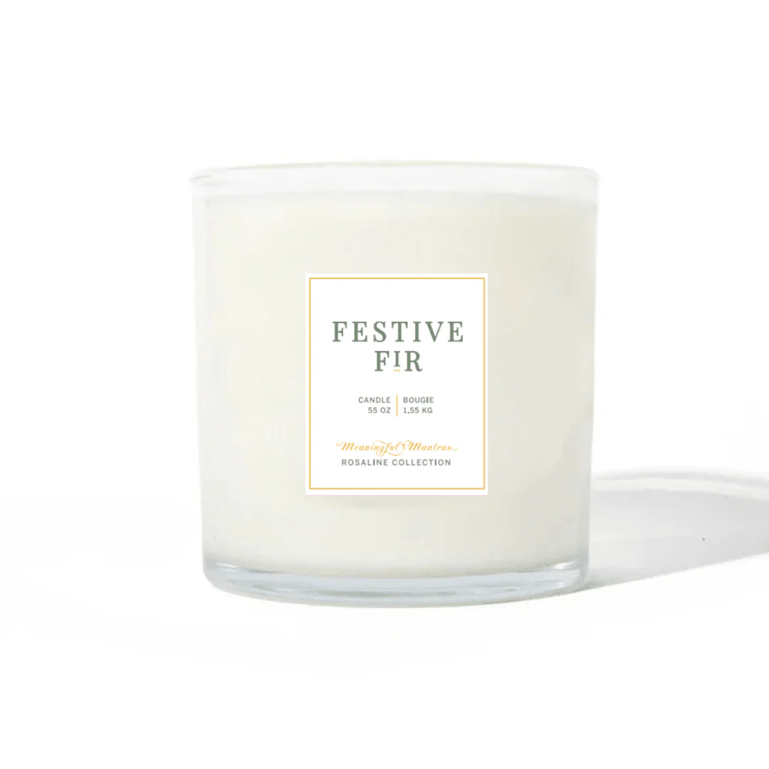 Festive Fir Natural Candle 55oz Rosaline Collection - Image 2