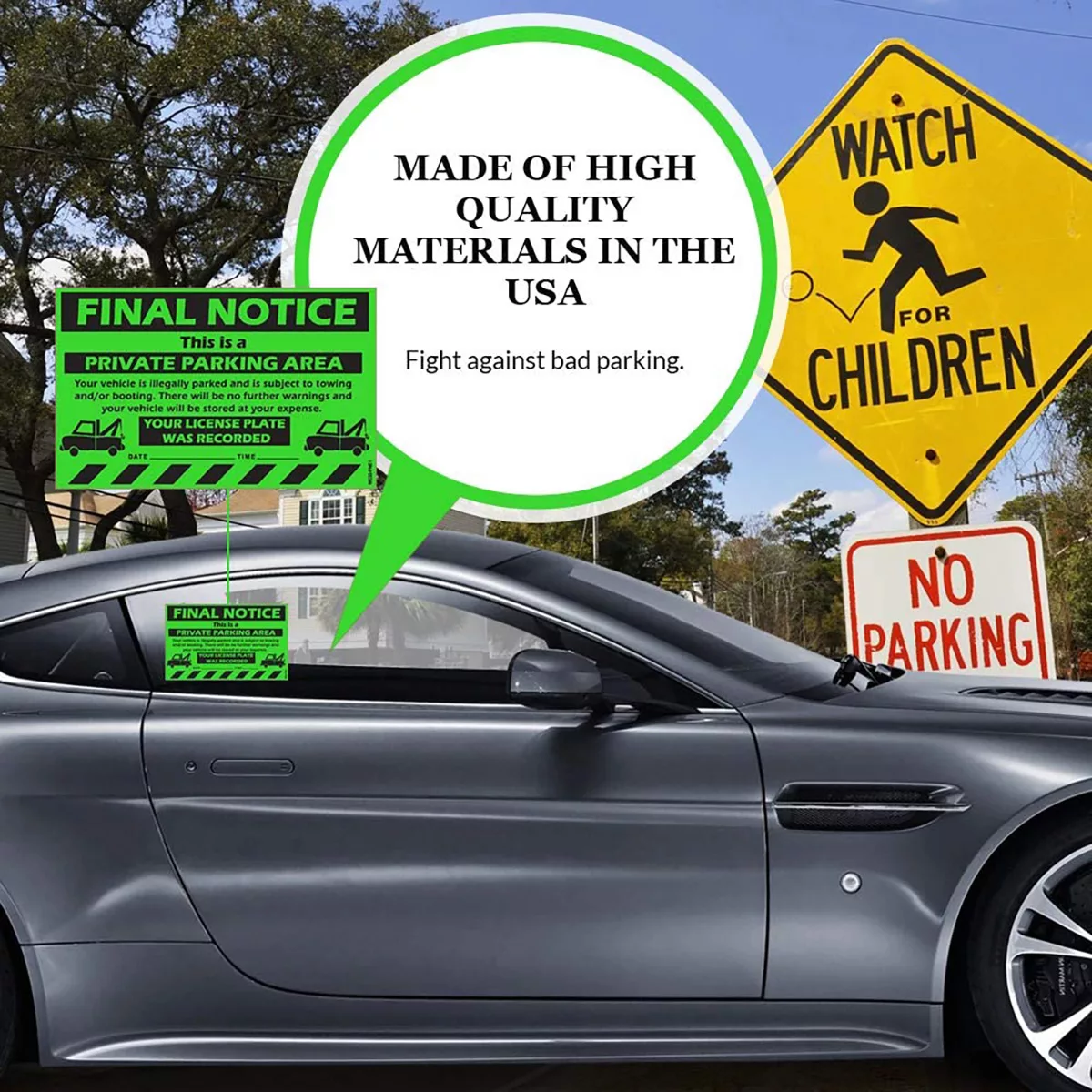 "Final Notice" Green Very Hard to Remove Parking Stickers - Image 6
