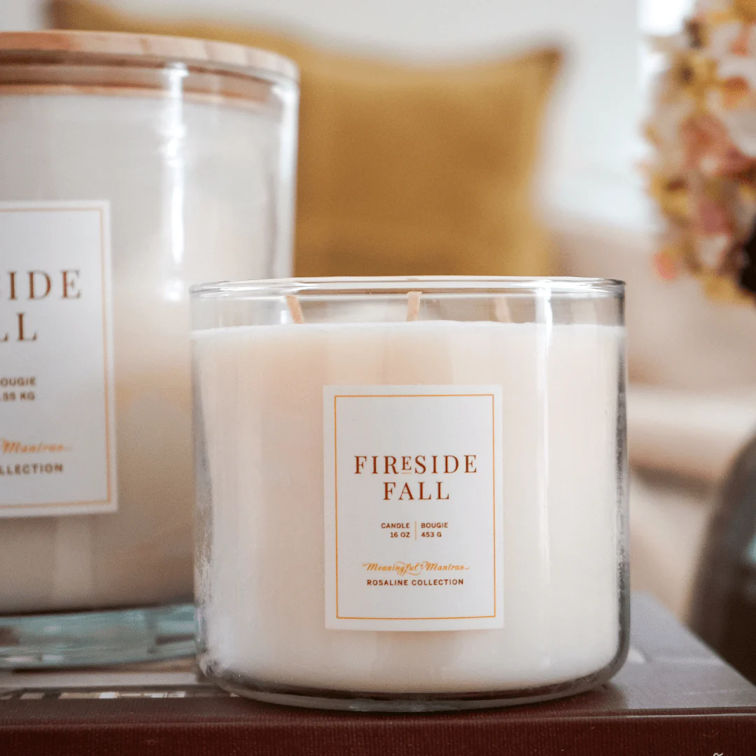 Fireside Fall Natural Candle 16oz 3-Wick - Image 2