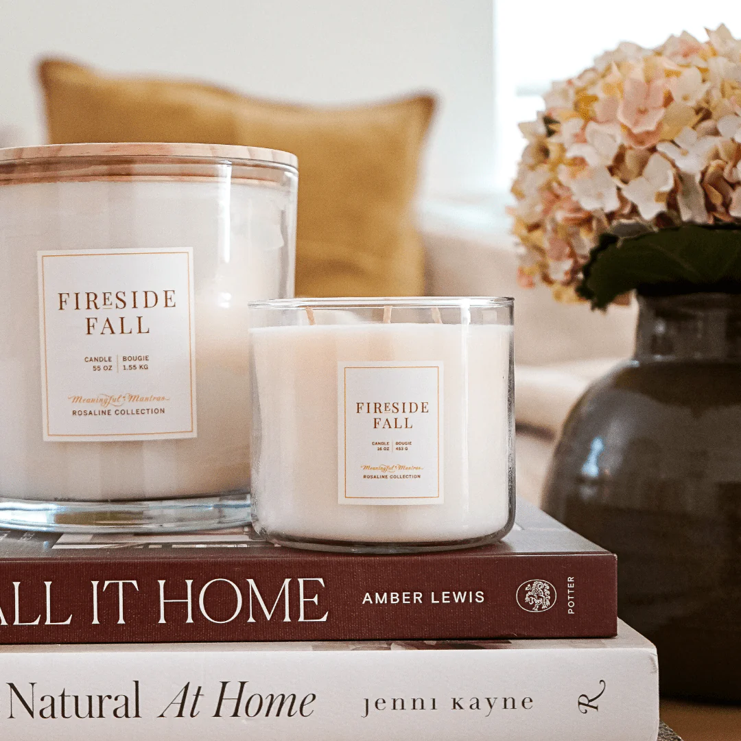 Fireside Fall Natural Candle 16oz 3-Wick - Image 3