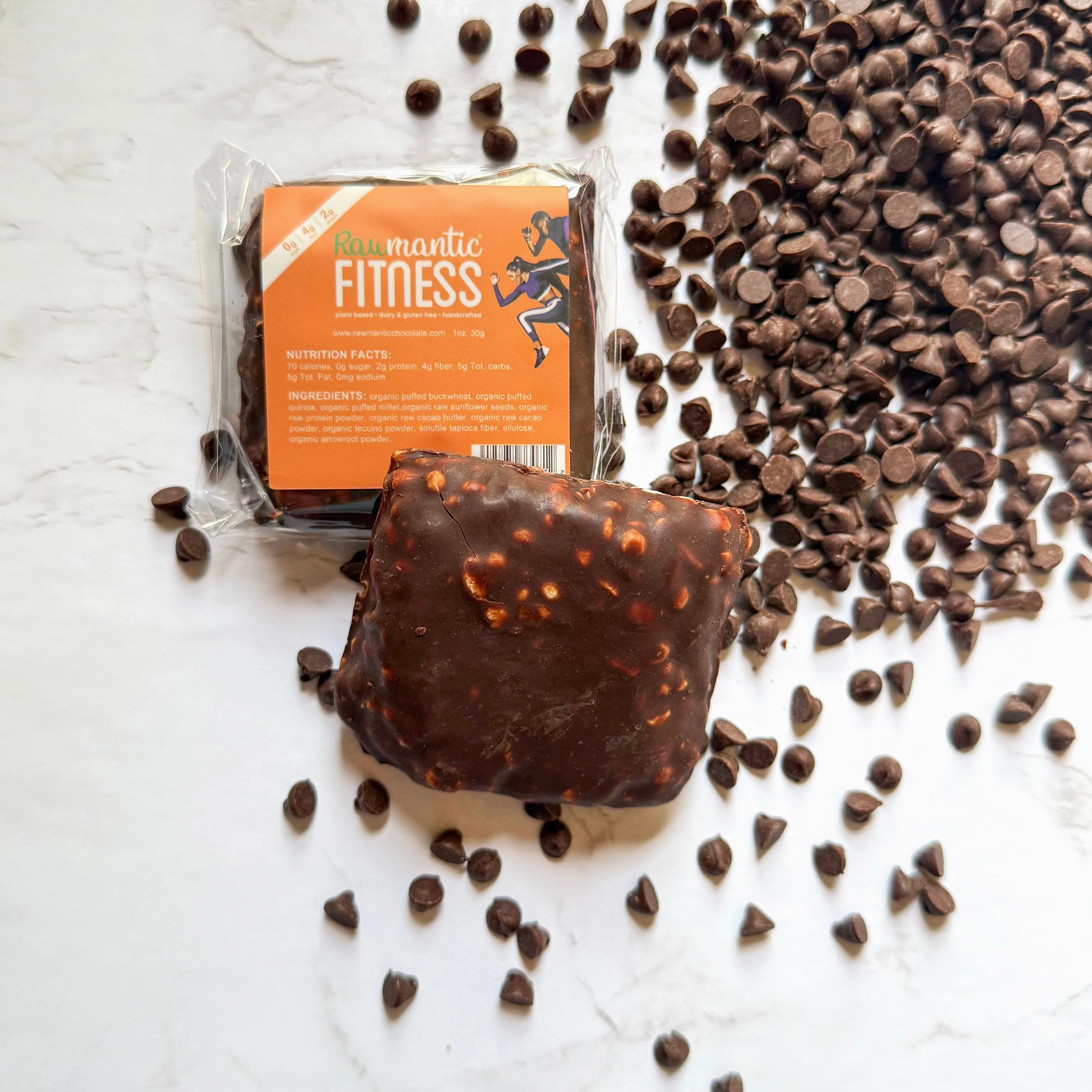 Fitness dark chocolate mini bar. Sugar Free. Pack of 20 - Image 2